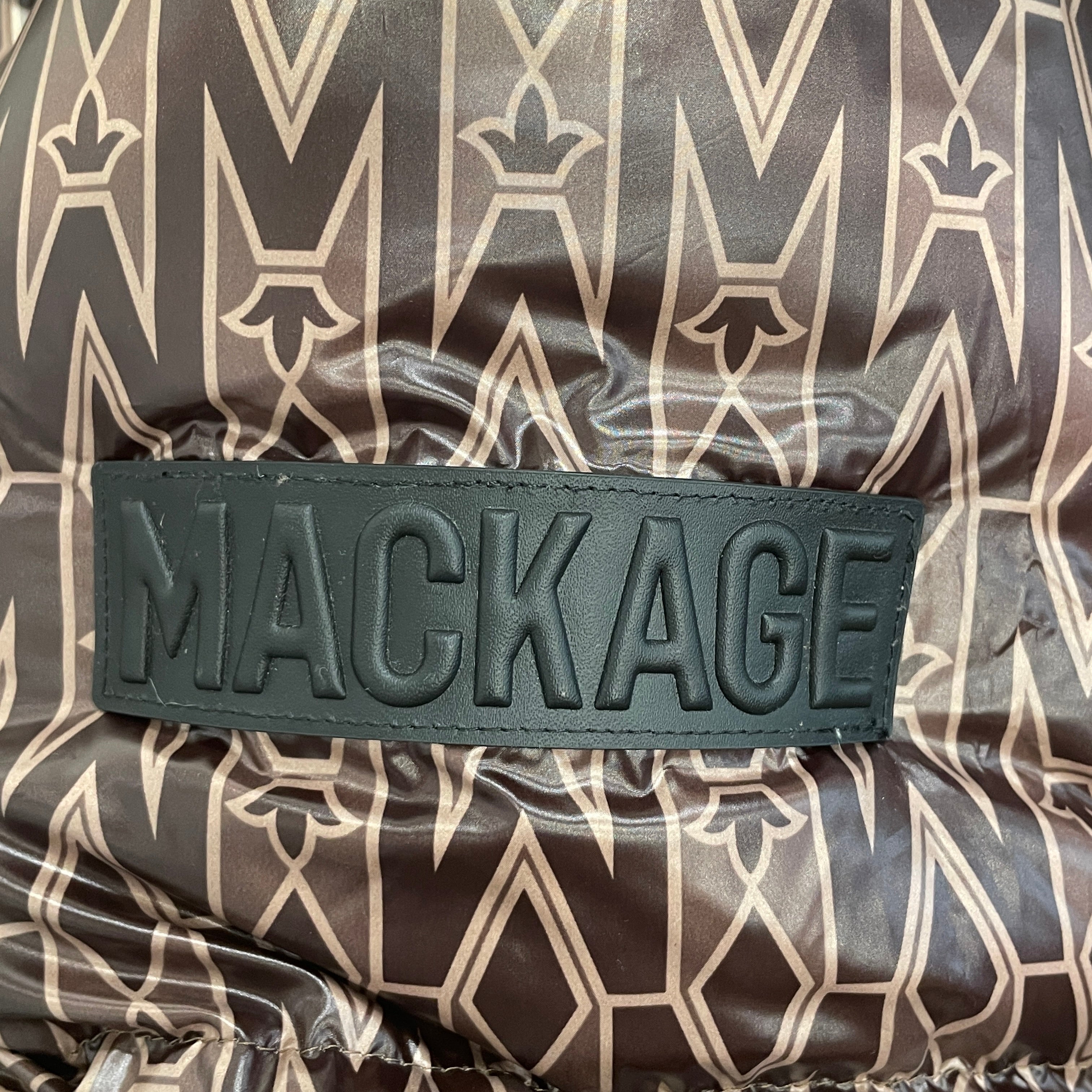 MACKAGE/Puffer Jkt/44/Nylon/BRW/Monogram/NWT BLACK HARDWARE view 4