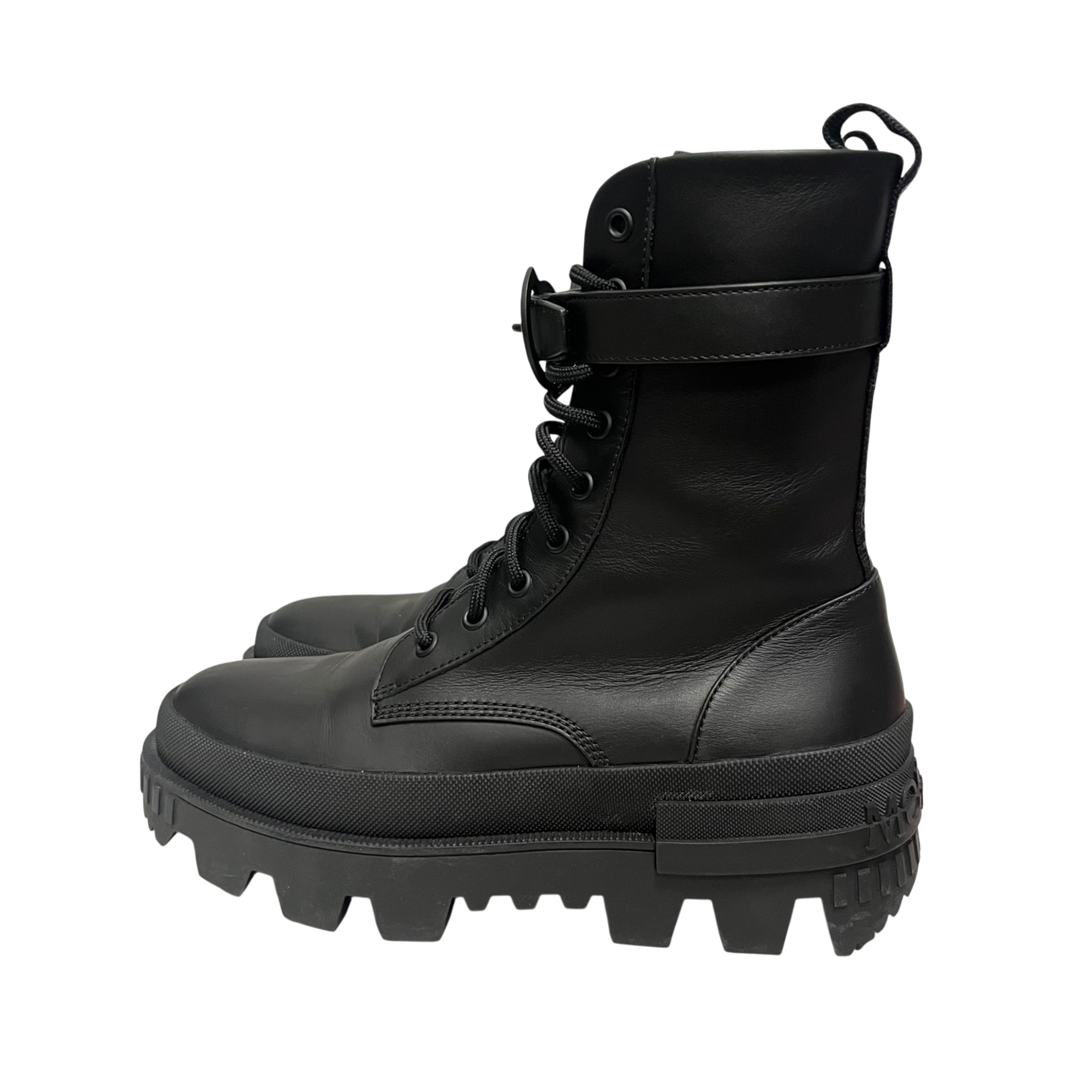 MONCLER/Shoes/US 7/Leather/BLK/Lace up boots view 3