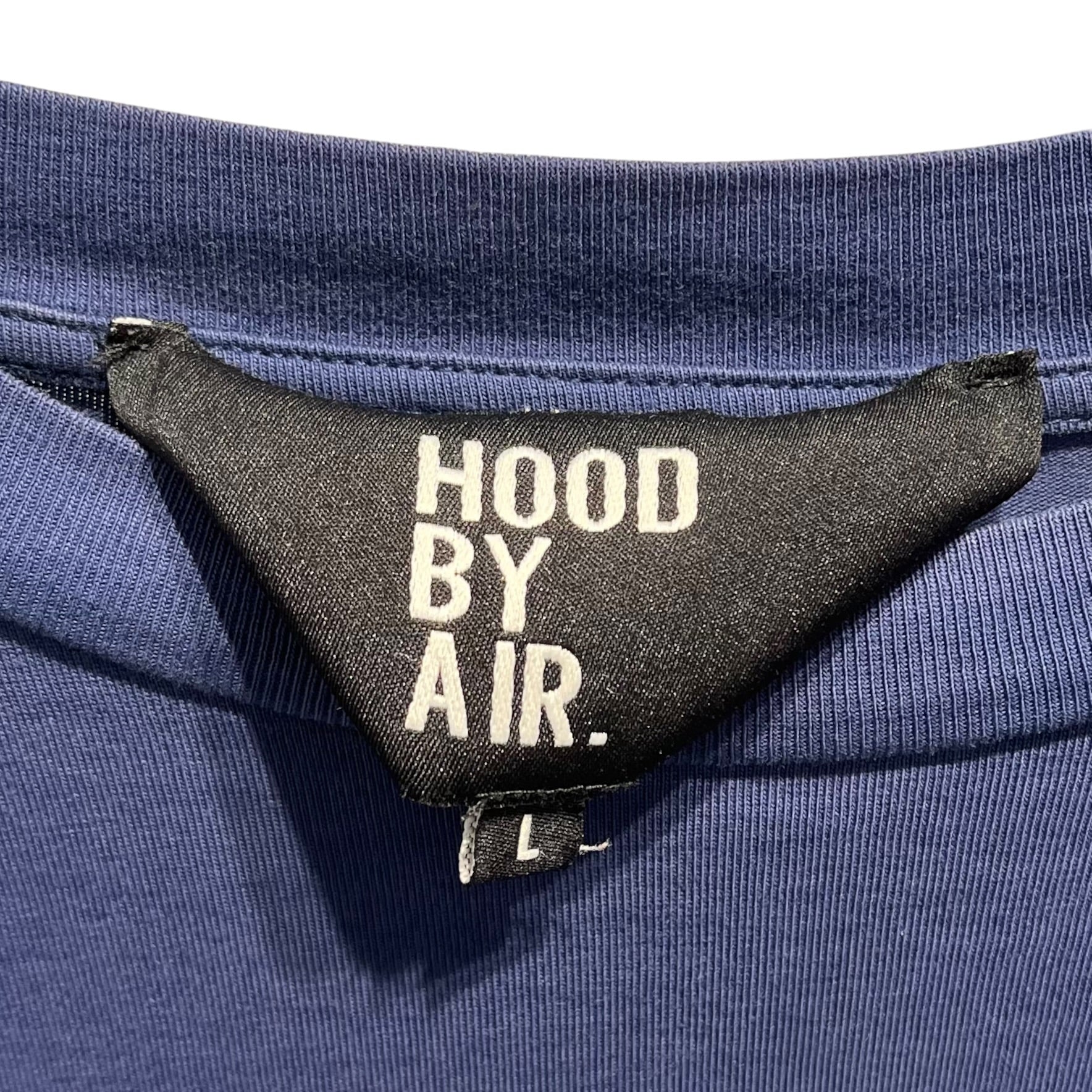 HOOD BY AIR./T-Shirt/L/Cotton/BLU/GRAY LINE view 3