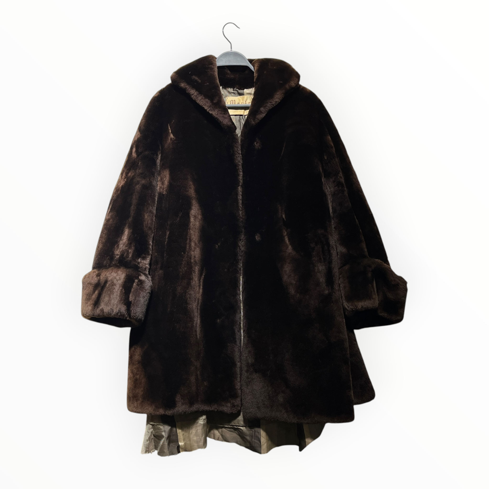 Maple Furriers/Coat/Fur/BRW/mouton lamb coat view 1