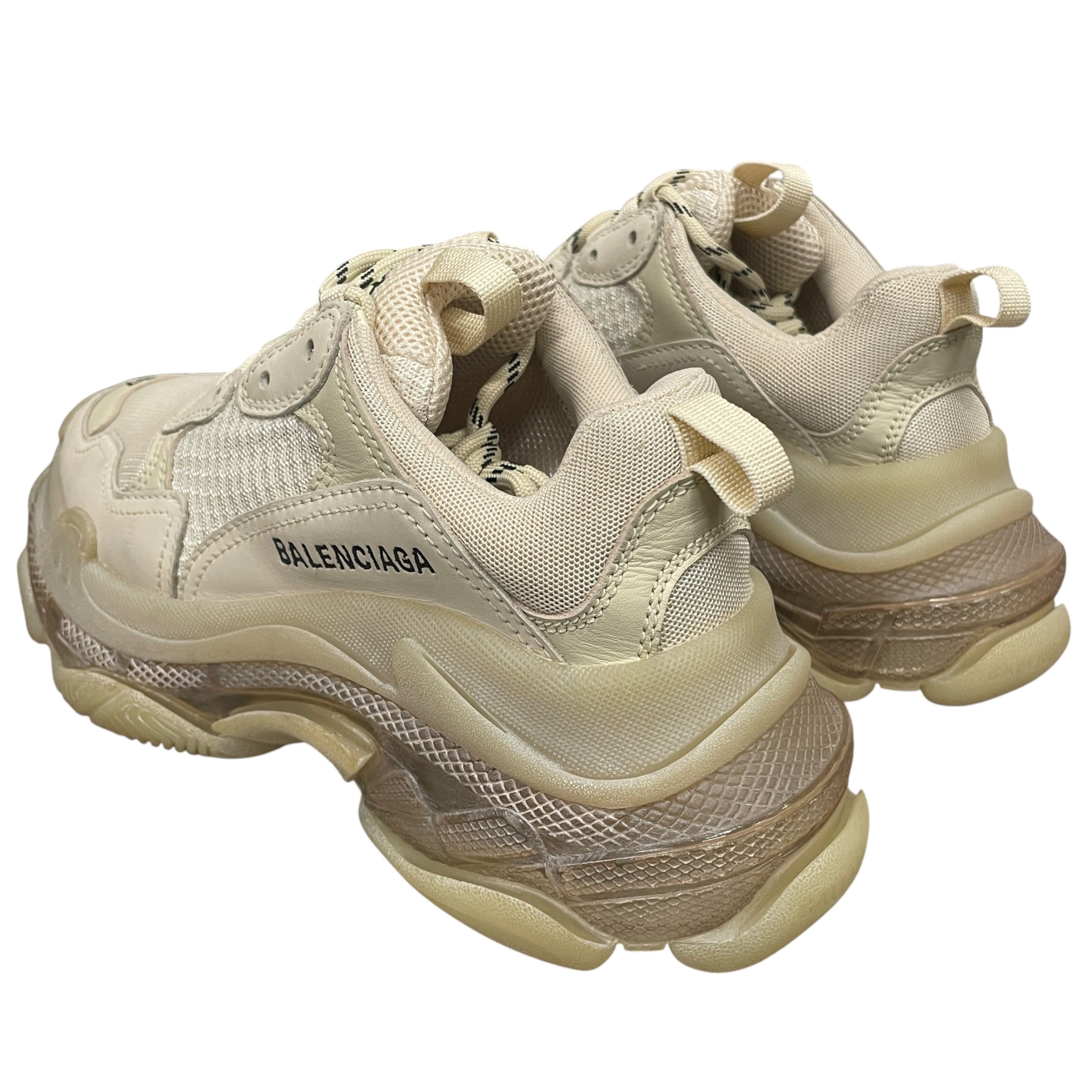 BALENCIAGA/Low-Sneakers/US 6/Cotton/BEG/TRIPLE S CLEAR SOLE view 2