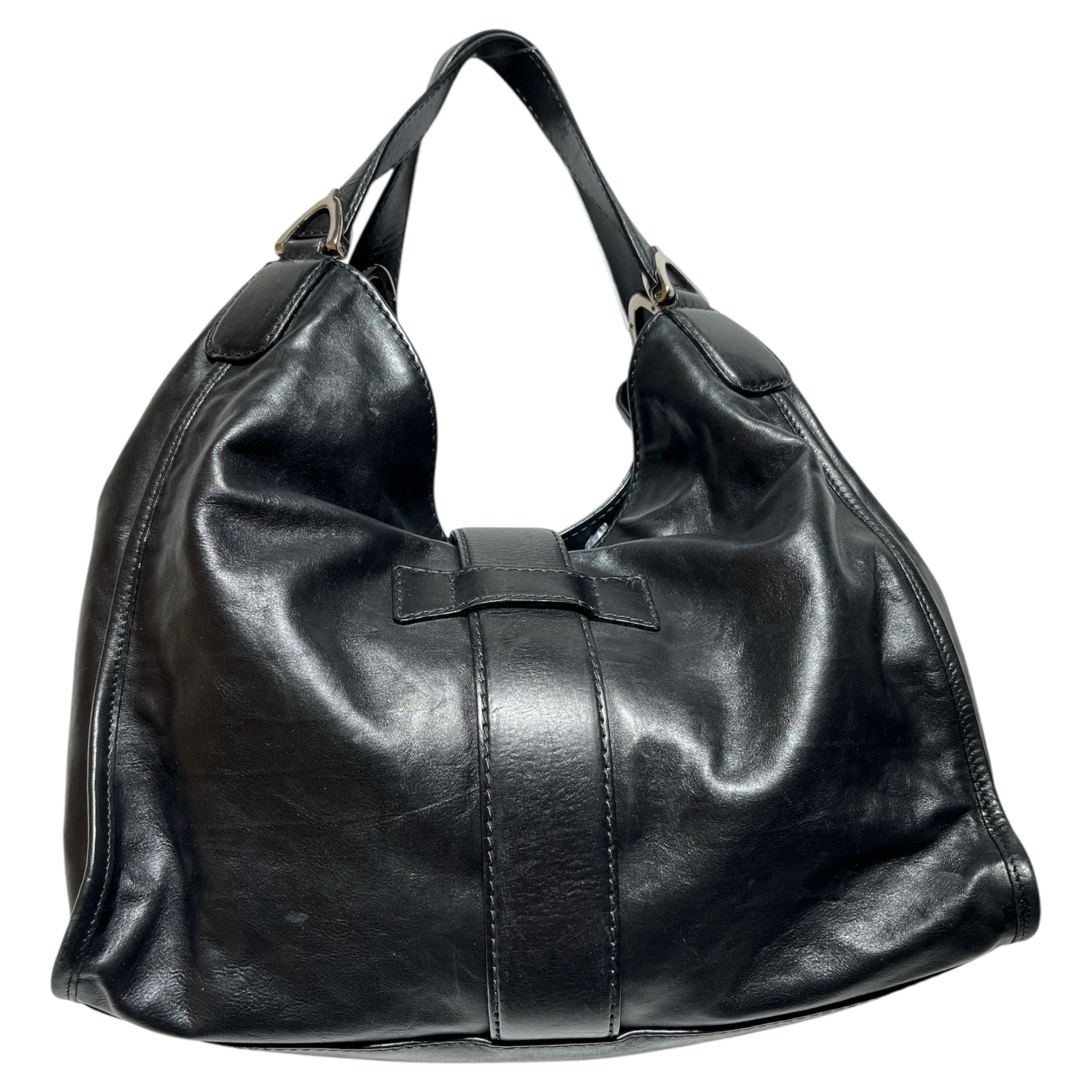 GUCCI/Hand Bag/Leather/BLK/SOFT STIRRUP view 3