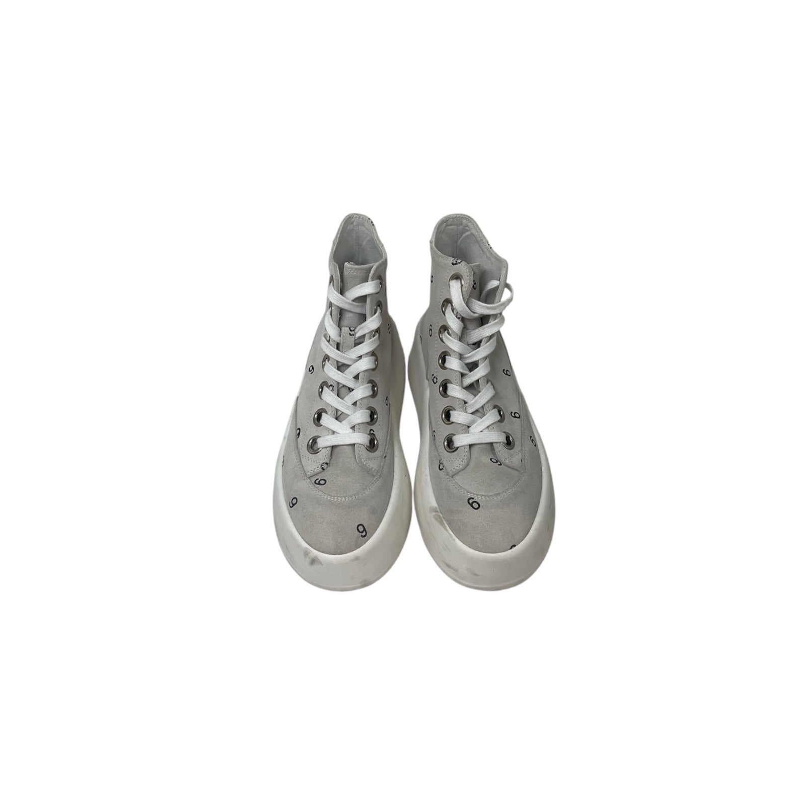 MM6/Hi-Sneakers/EU 35/Suede/WHT/6 PRINT/LIGHT GRY TOP view 3