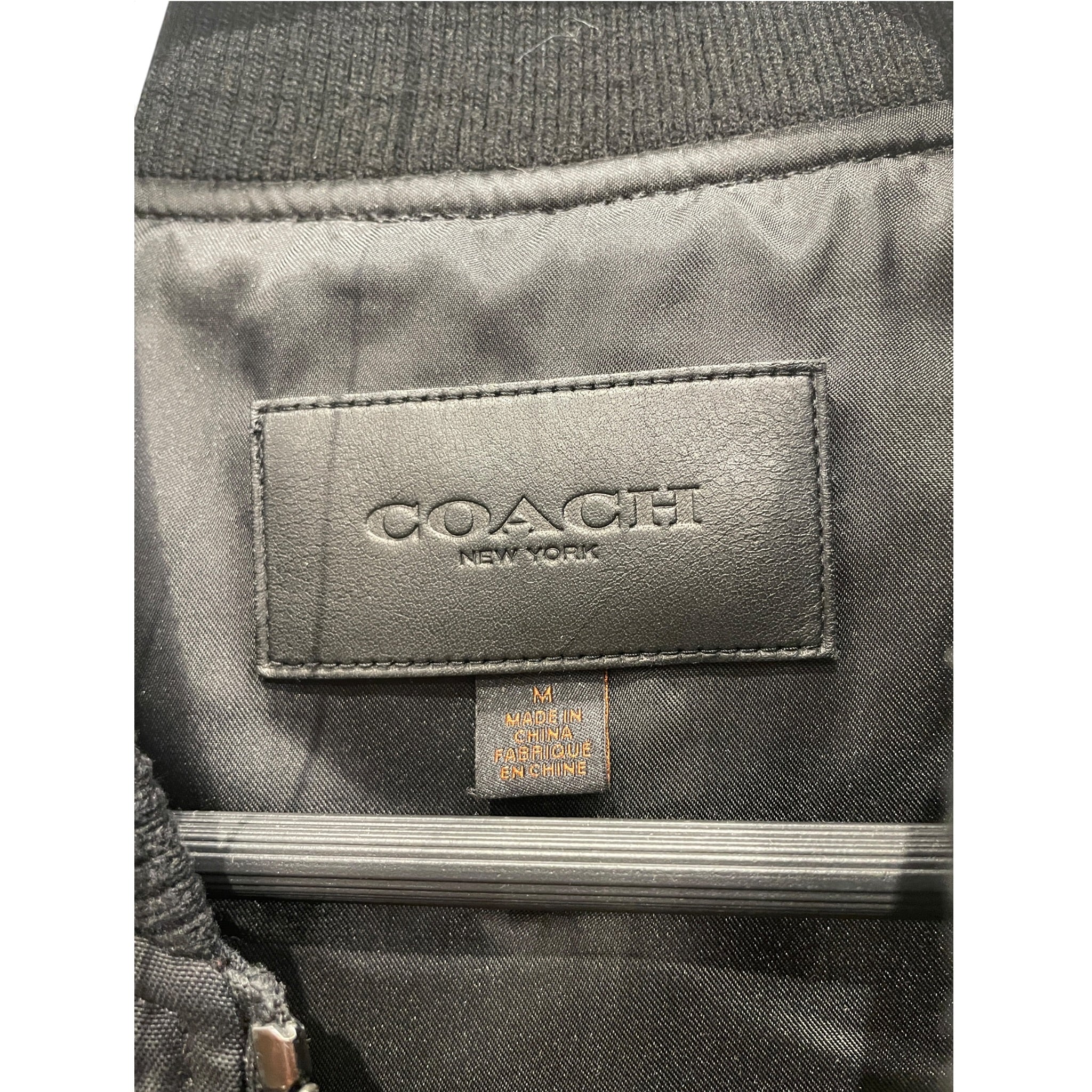 COACH/Jacket/M/Nylon/BLK/BRW SLEEVES view 3