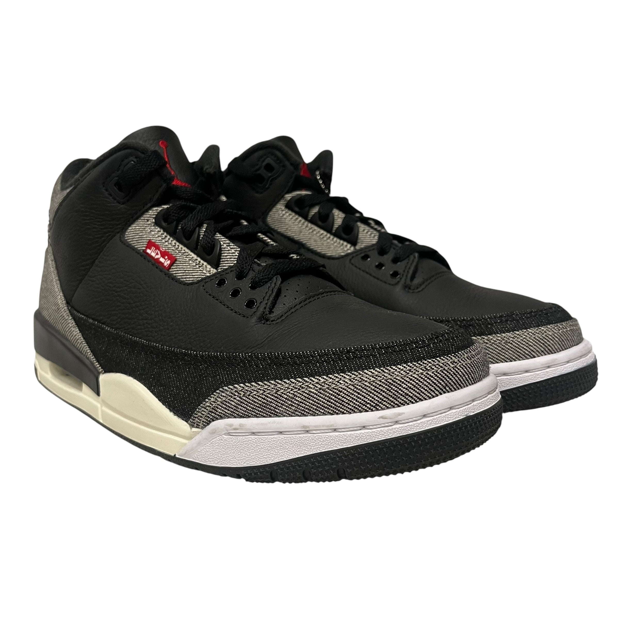 NIKE/Levi's/Low-Sneakers/US 8.5/BLK/retro 3 black denim view 1