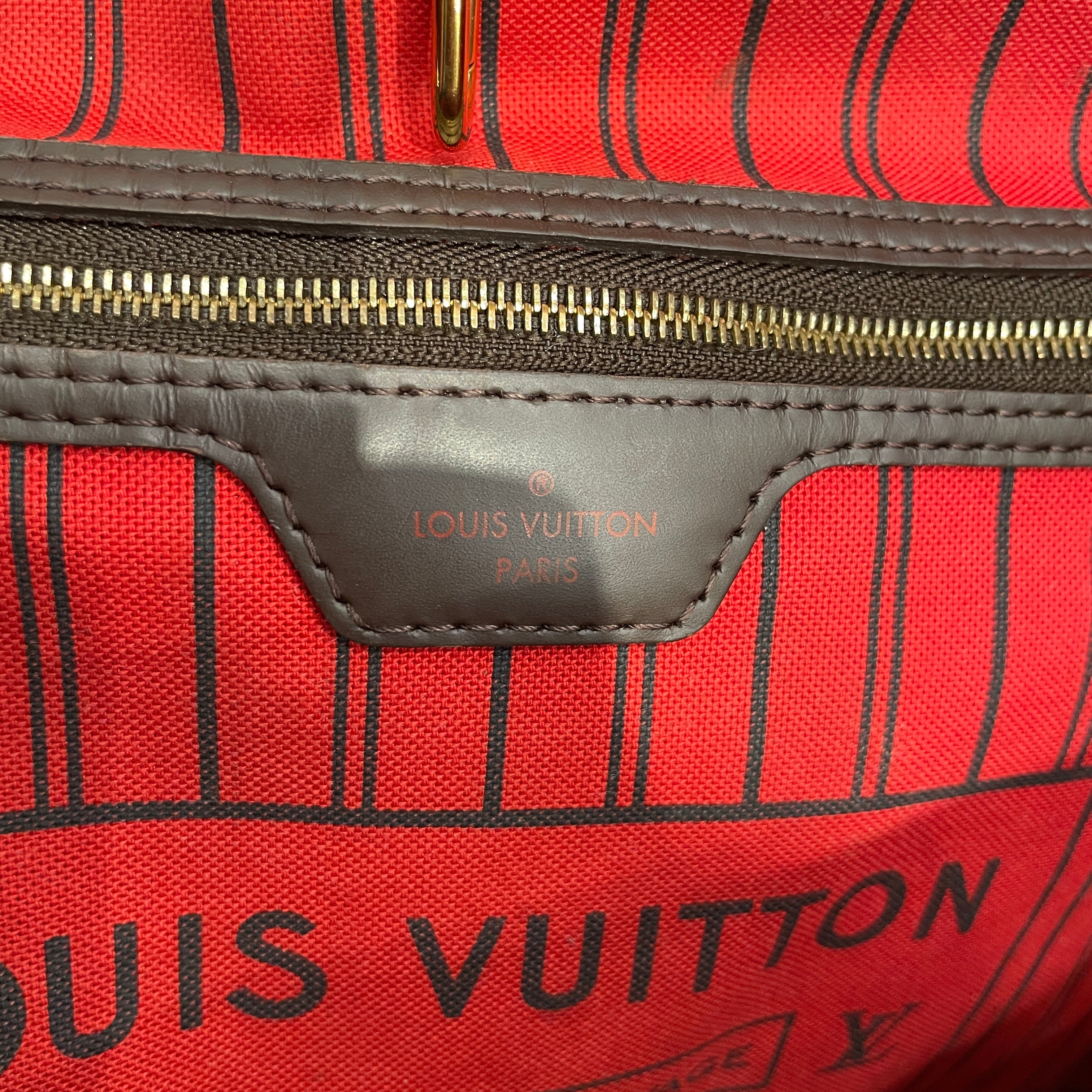 LOUIS VUITTON/Tote Bag/Monogram/Leather/BRW/DAMIER EBENE NEVERFULL MM view 4