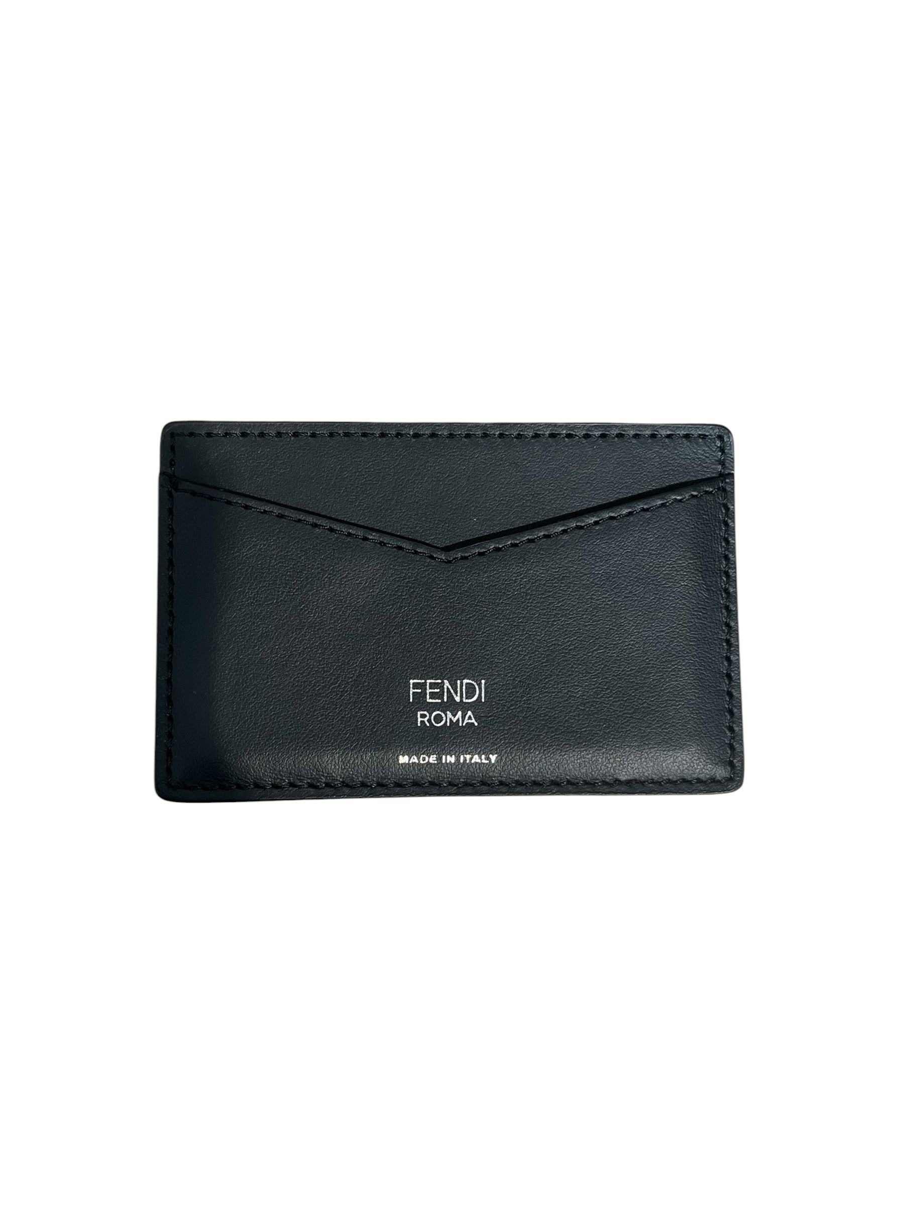 FENDI/Wallet/Monogram/Leather/BRW/ff logo 1 slot view 4