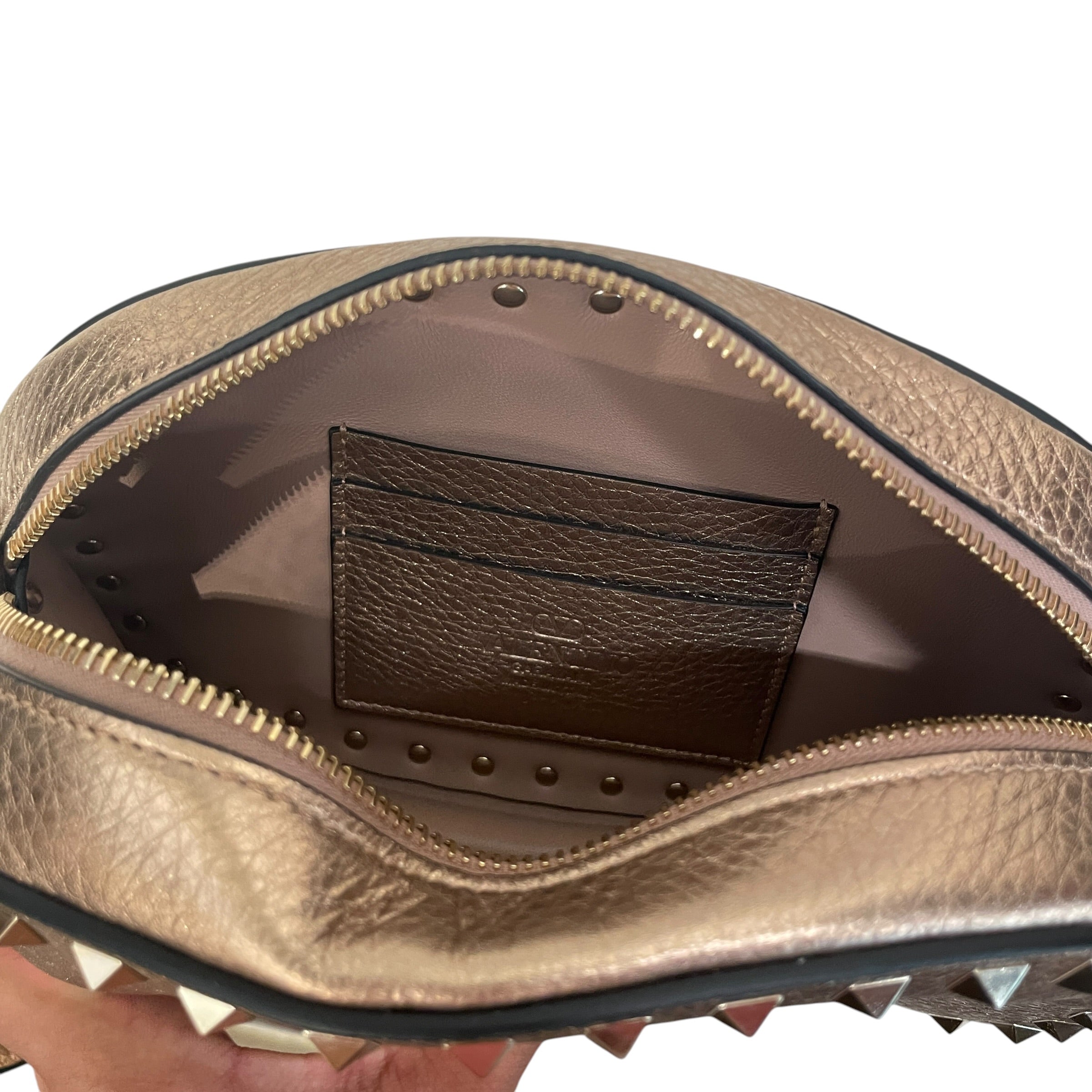 VALENTINO/Cross Body Bag/Leather/GLD/ROSE GOLD STUDDED view 4