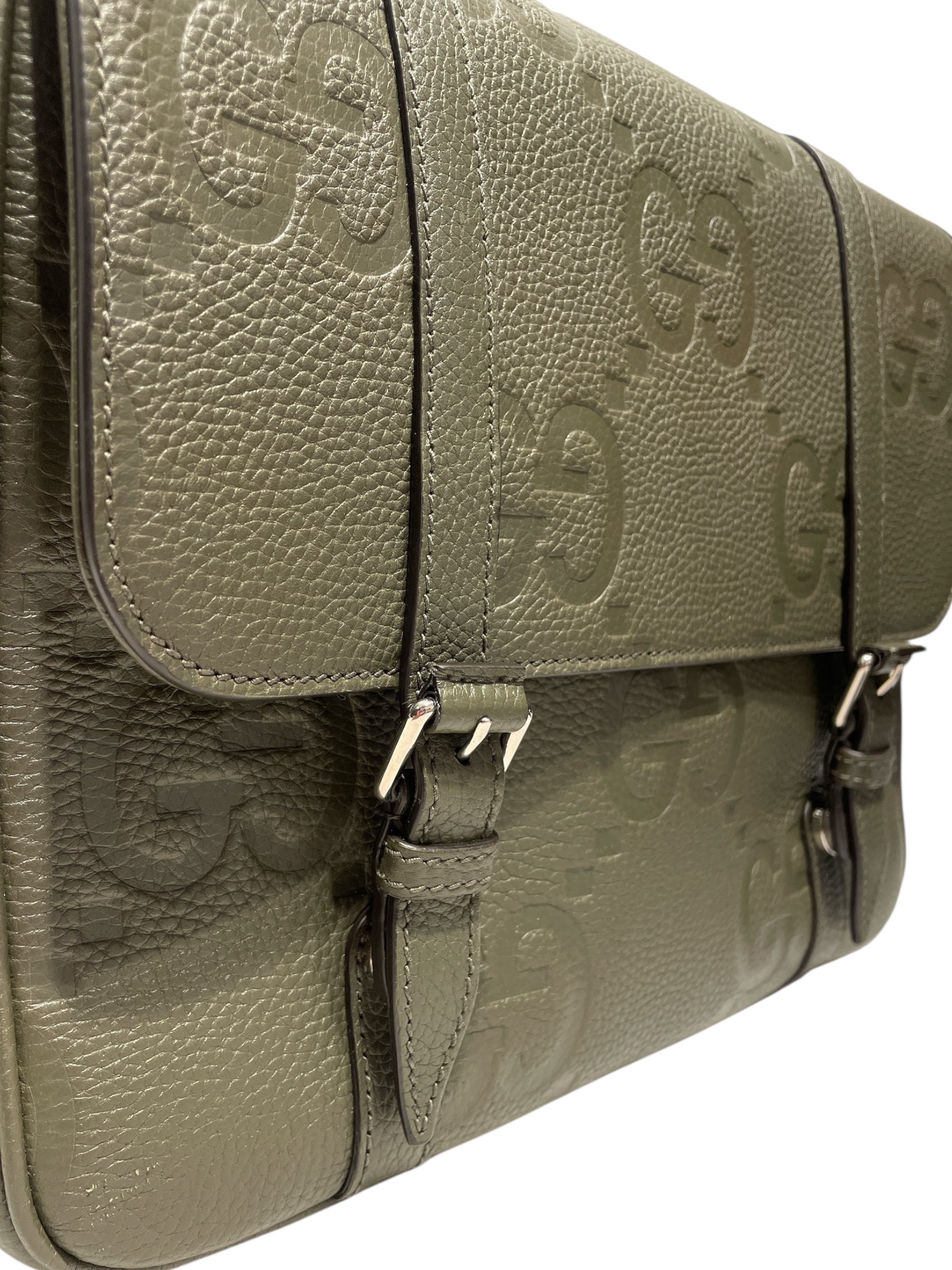 GUCCI/Cross Body Bag/All Over Print/Leather/GRN/gg jumbo bag view 6