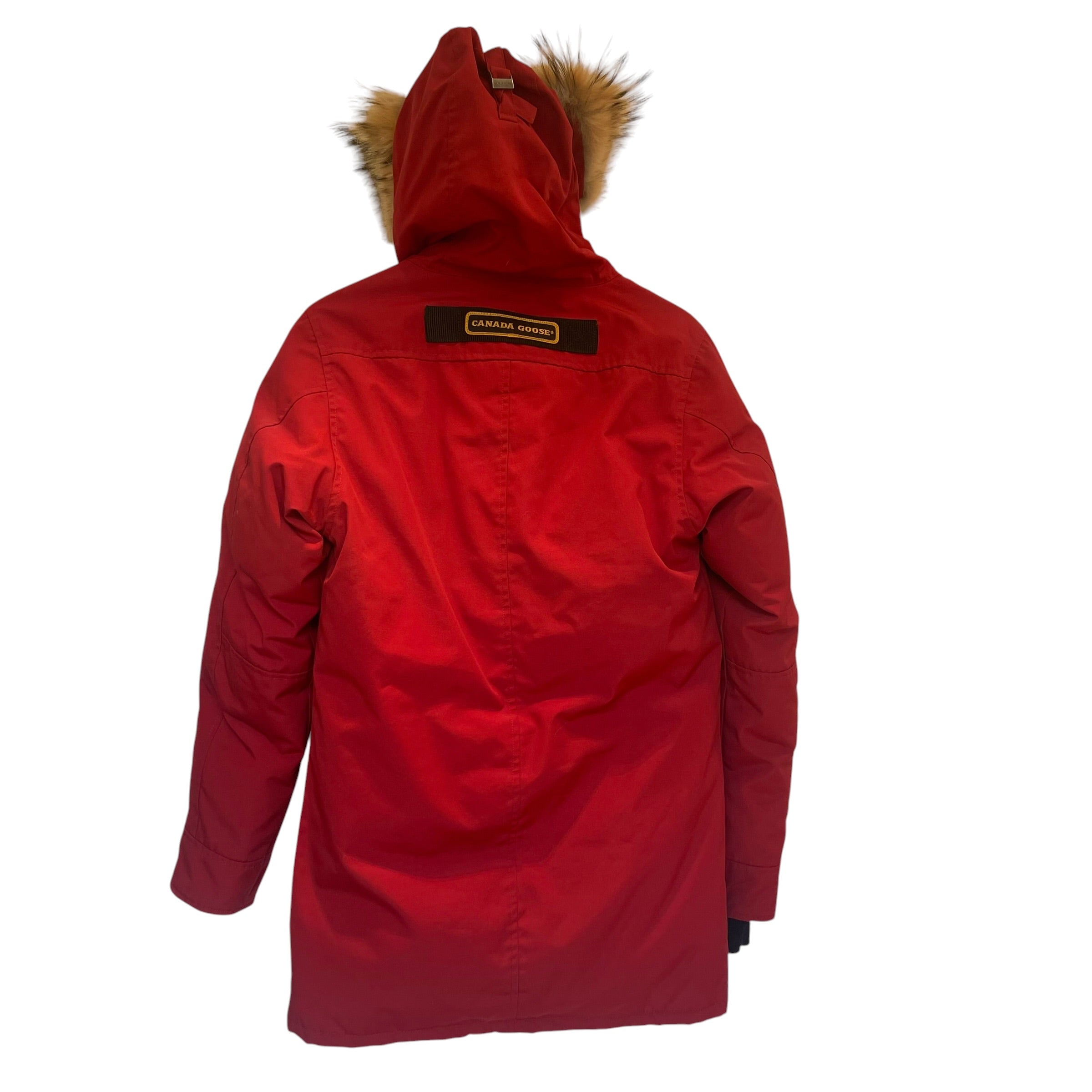 CANADA GOOSE/Coat/XS/RED/parka/fur neck/patch left arm view 2
