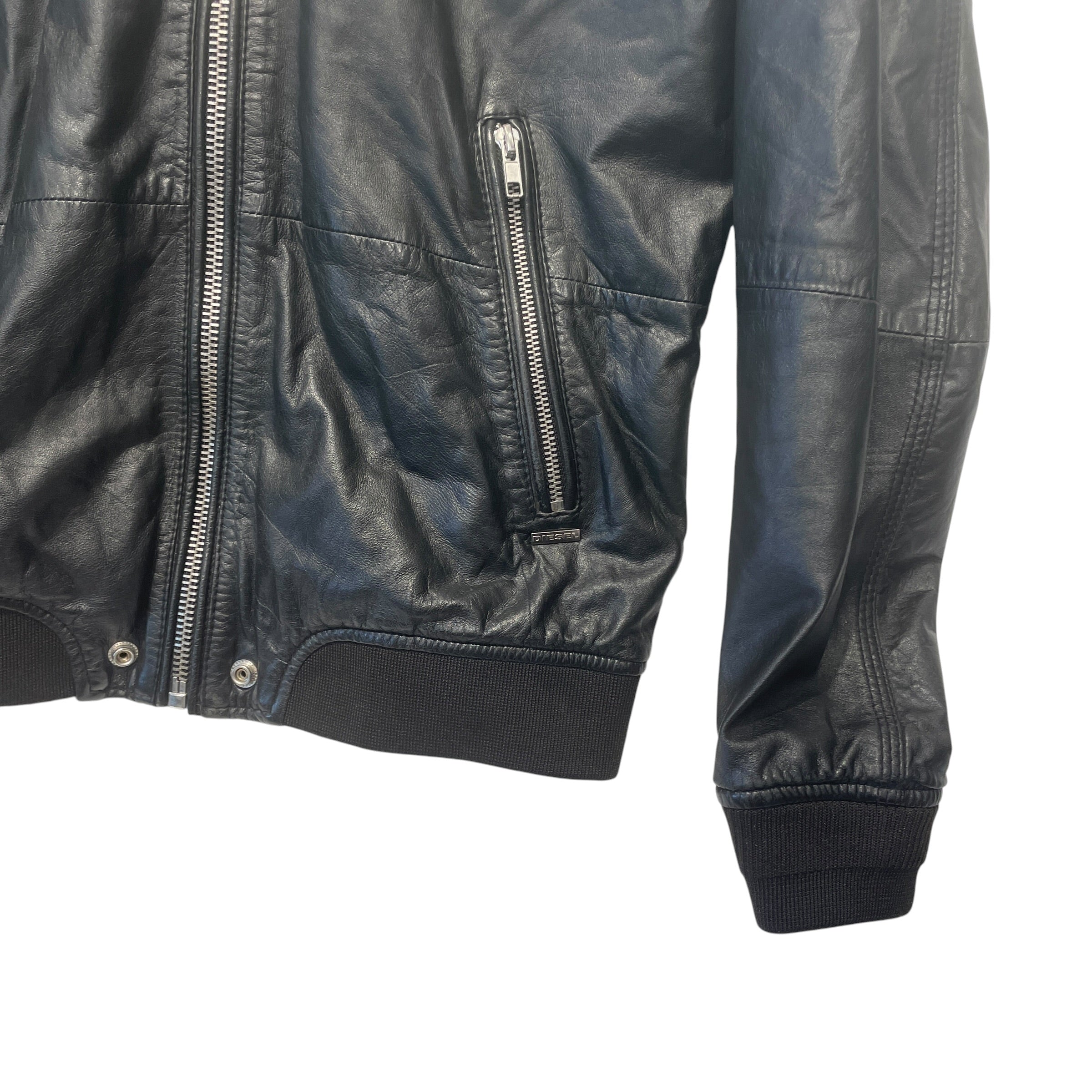 DIESEL/Leather Jkt/M/Leather/BLK/Akura view 4