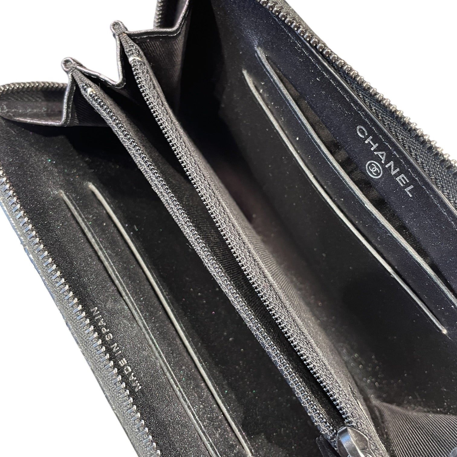 CHANEL/Wallet/Leather/BLK/CHEVRON view 4