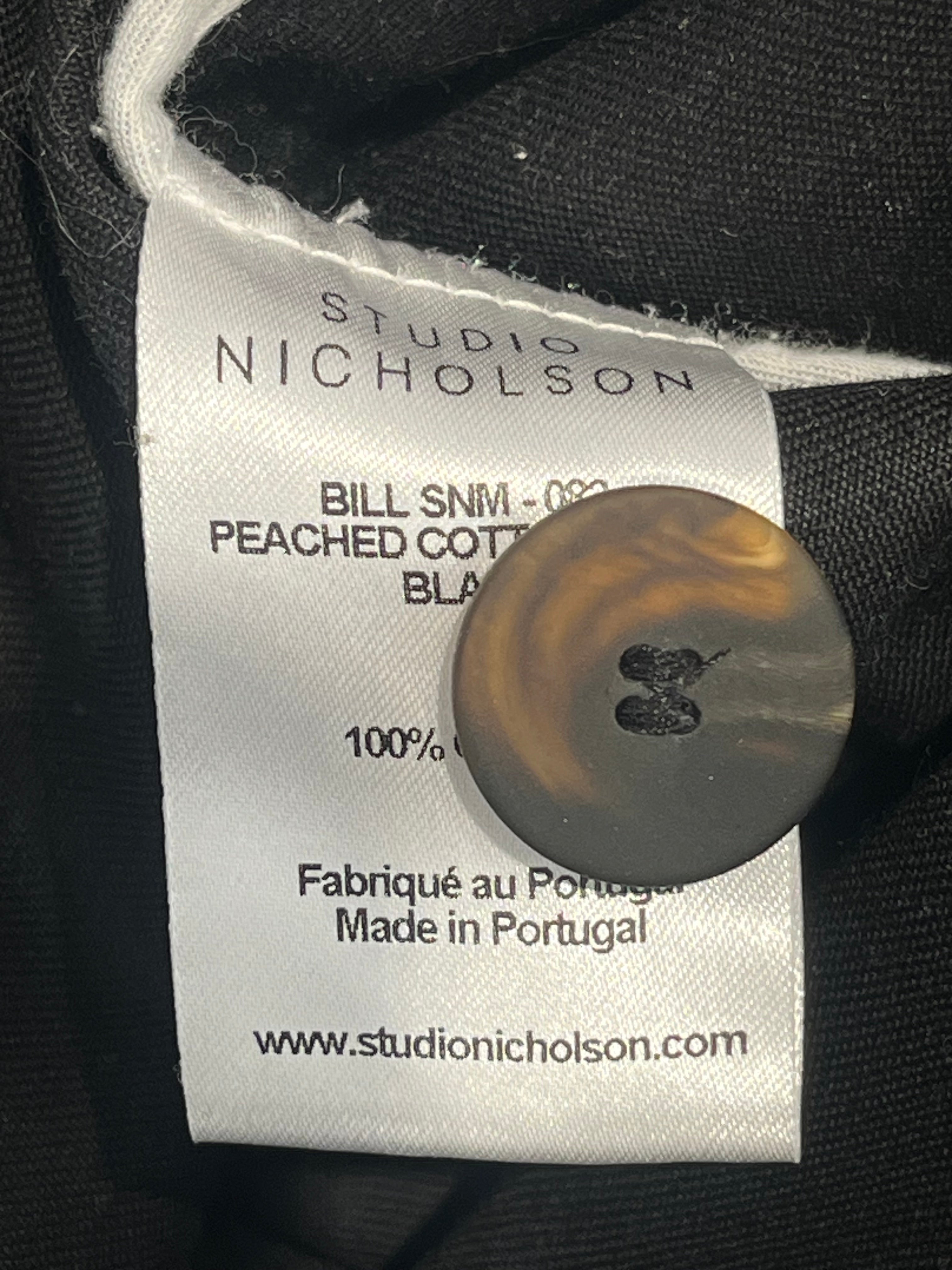 STUDIO NICHOLSON/Pants/L/XL/Cotton/BLK/wide leg view 4