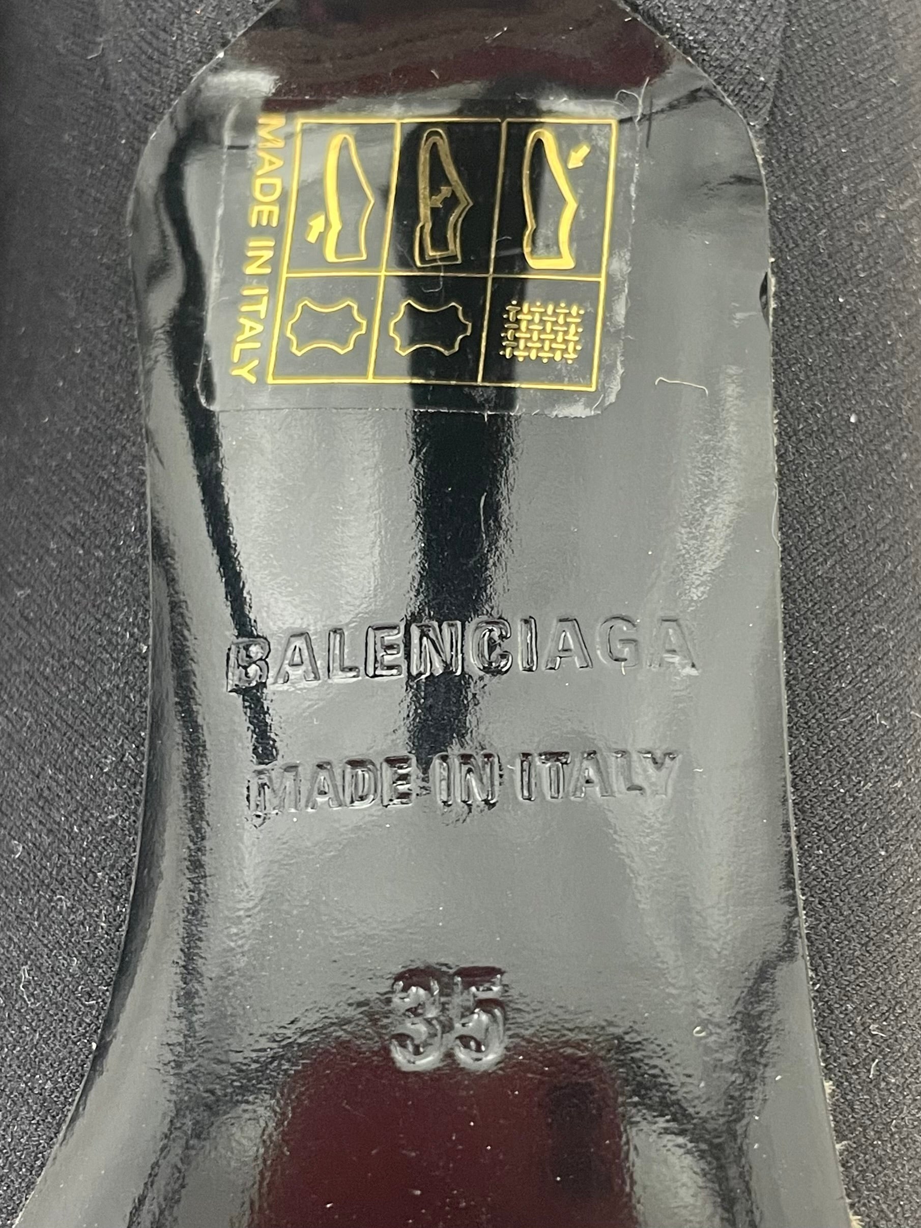BALENCIAGA/Heels/EU 35/Cotton/BLK/V-Tip/KNIFE CLOTH SOCK MADE IN ITALY view 4