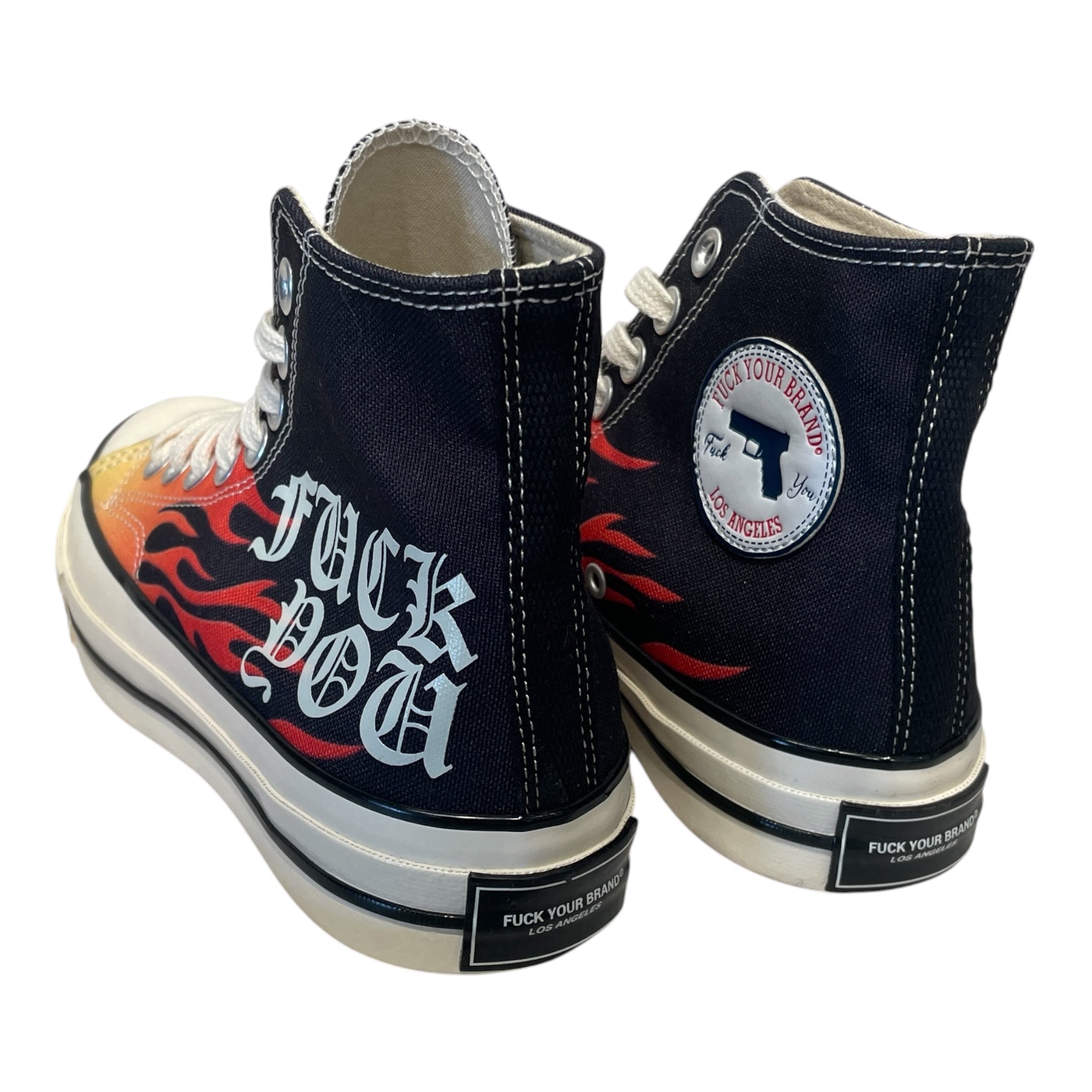 FUCKYOURBRAND/Low-Sneakers/US 5/Cotton/BLK/FUCK YOU FLAME view 2