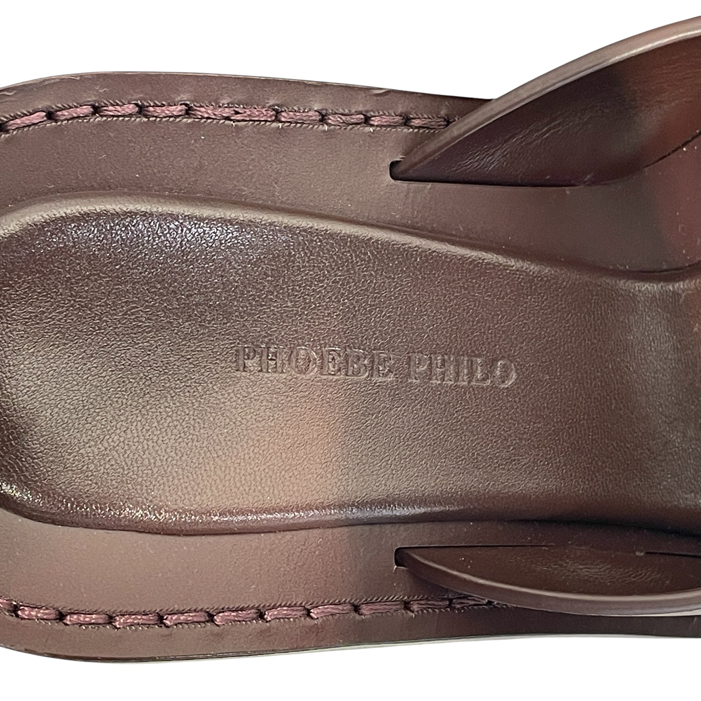 Phoebe Philo/Heels/EU 36/Leather/BRD/Open-Toe/Oxblood Open Toe Heel view 3
