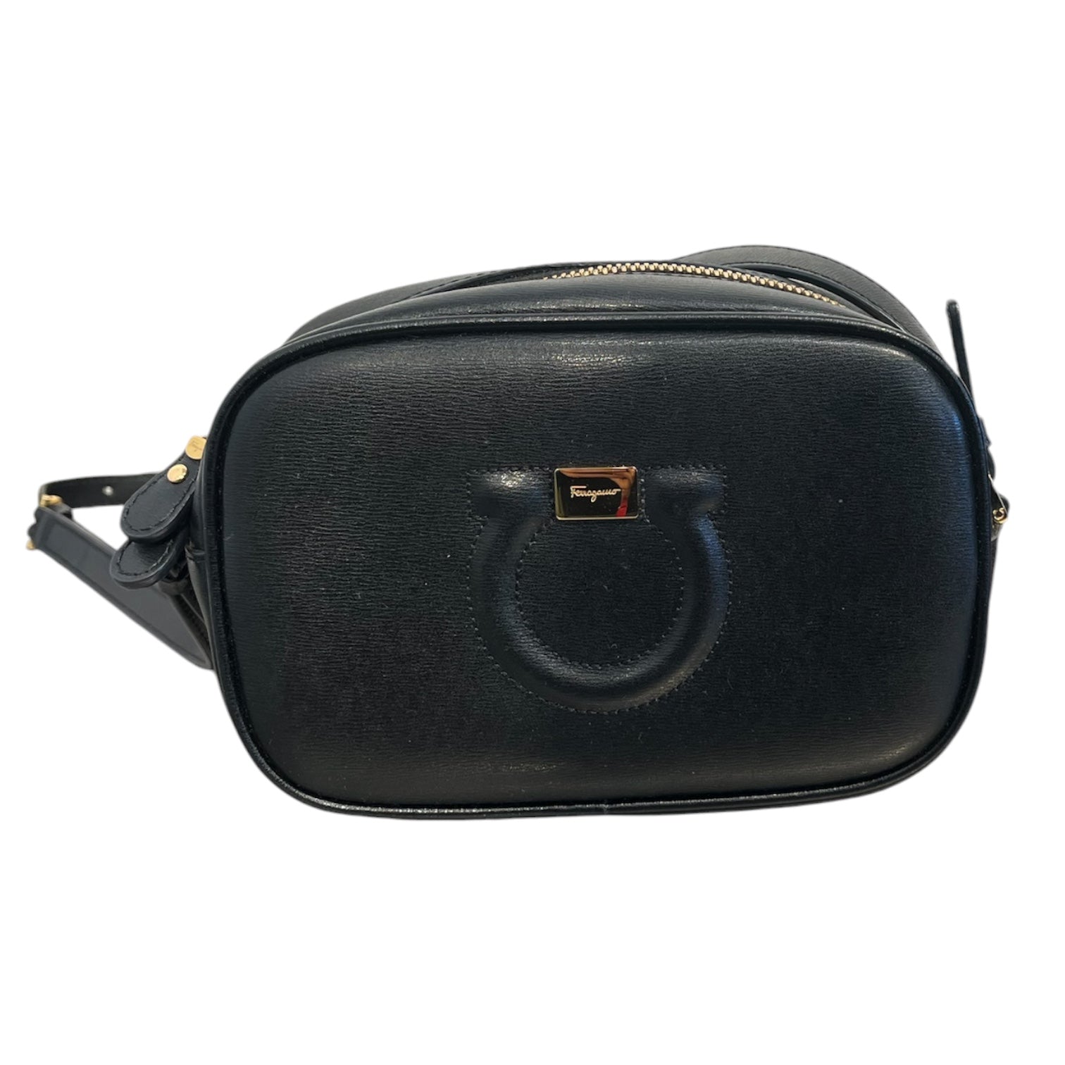 Salvatore Ferragamo/Cross Body Bag/Leather/BLK/HORSESHOE LEATHER PRINT view 1