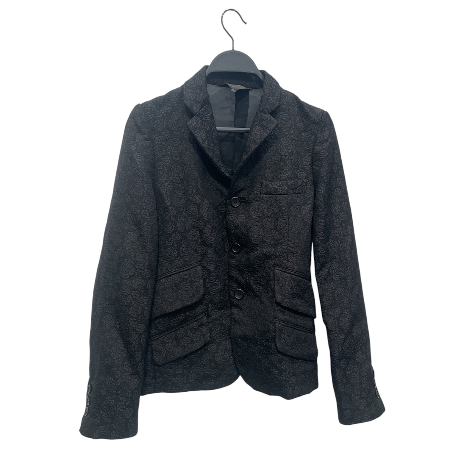 BLACK COMME des GARCONS/Tailored Jkt/XXS/Floral Pattern/Polyester/BLK/ view 1
