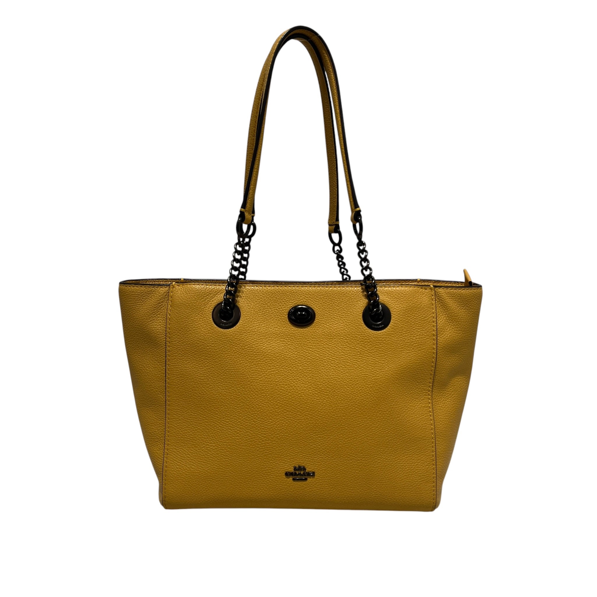 COACH/Hand Bag/Leather/YEL/LEATHER TOTE view 1