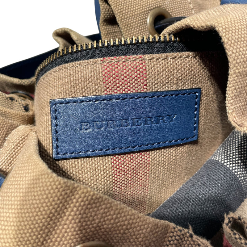 BURBERRY LONDON/Hand Bag/Cotton/BEG/Heston Bucket Bag 4053323 67E