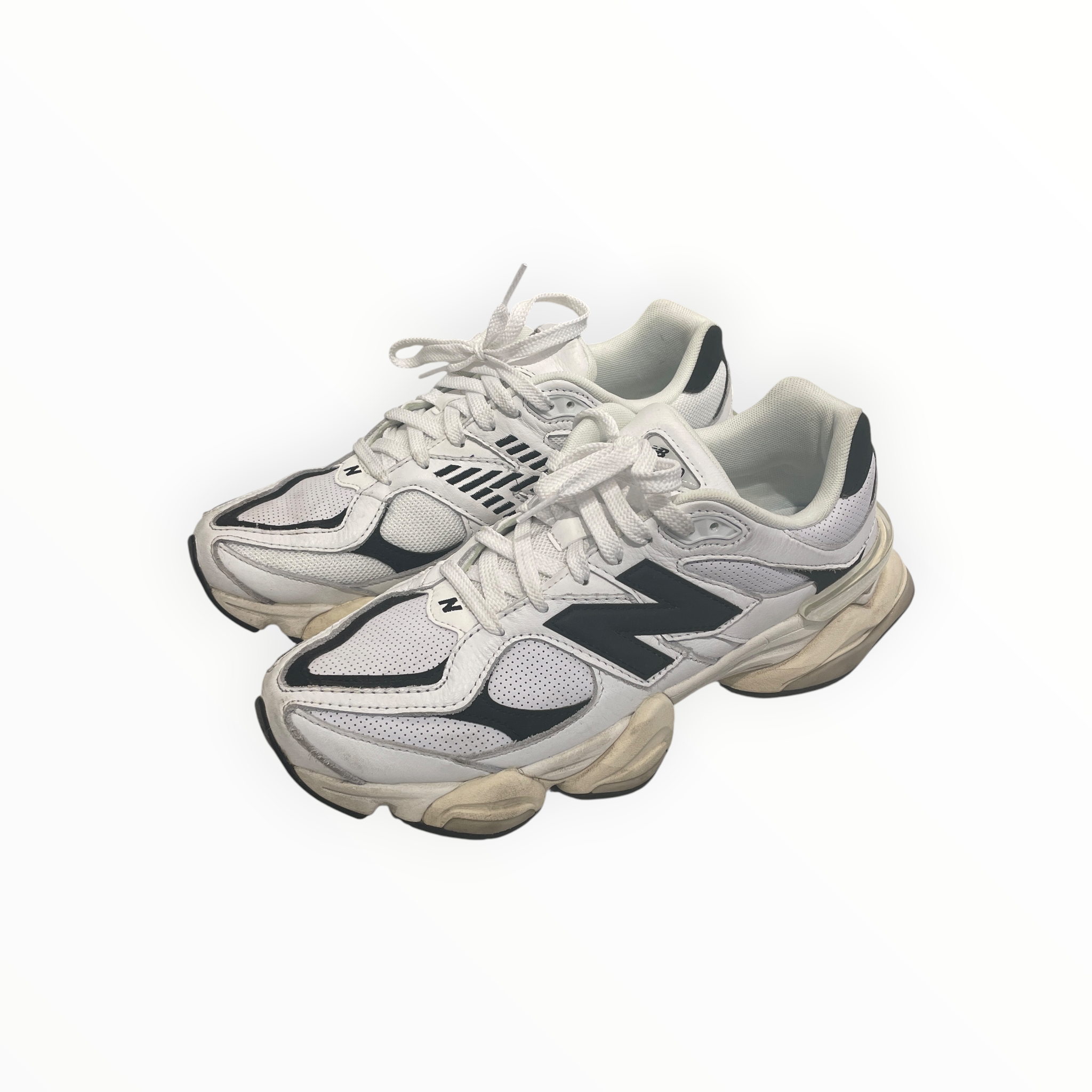 NEW BALANCE/Low-Sneakers/US 10.5/Leather/WHT/9060 WHITE BLACK SNEAKERS view 1