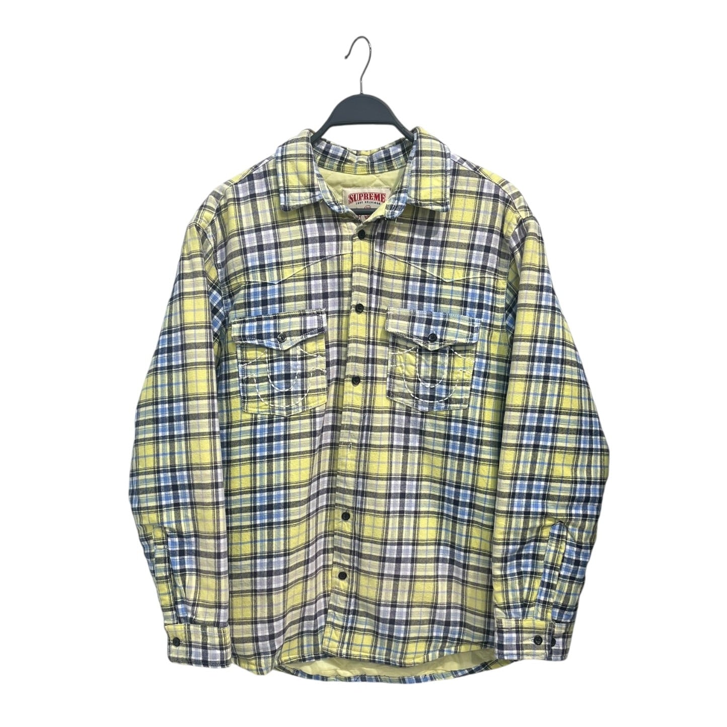 Supreme/LS Shirt/M/Cotton/YEL/Plaid/PADDED FLANNEL SHIRT view 1