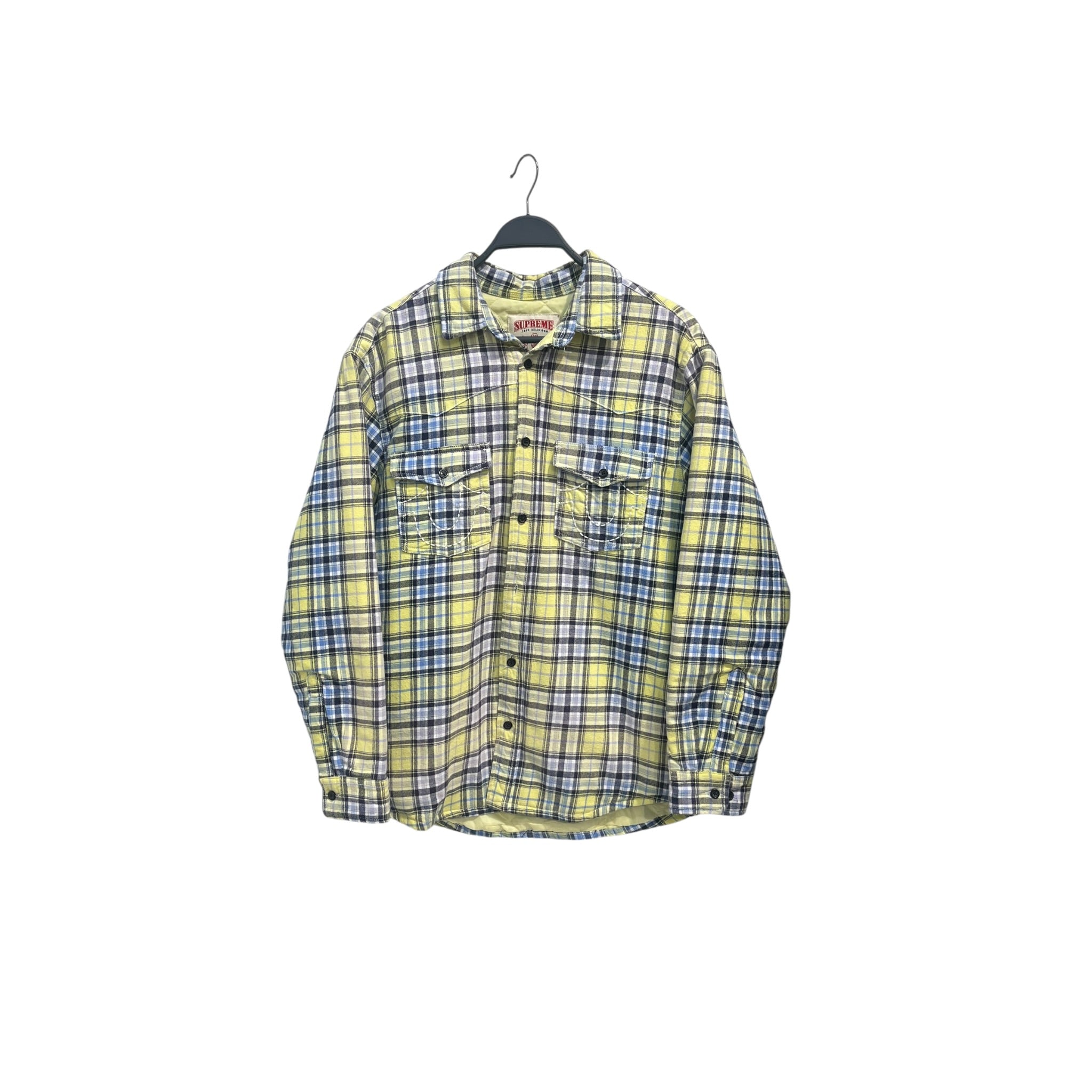 Supreme/LS Shirt/M/Cotton/YEL/Plaid/PADDED FLANNEL SHIRT view 1