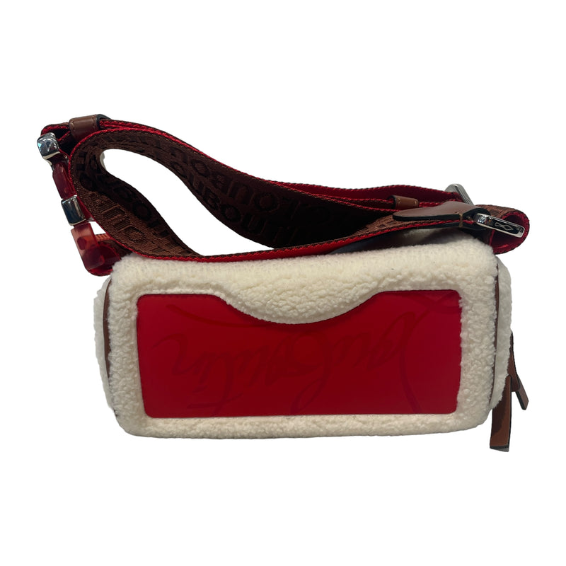 Christian Louboutin/Cross Body Bag/Cotton/WHT/BLASTER CLOTH