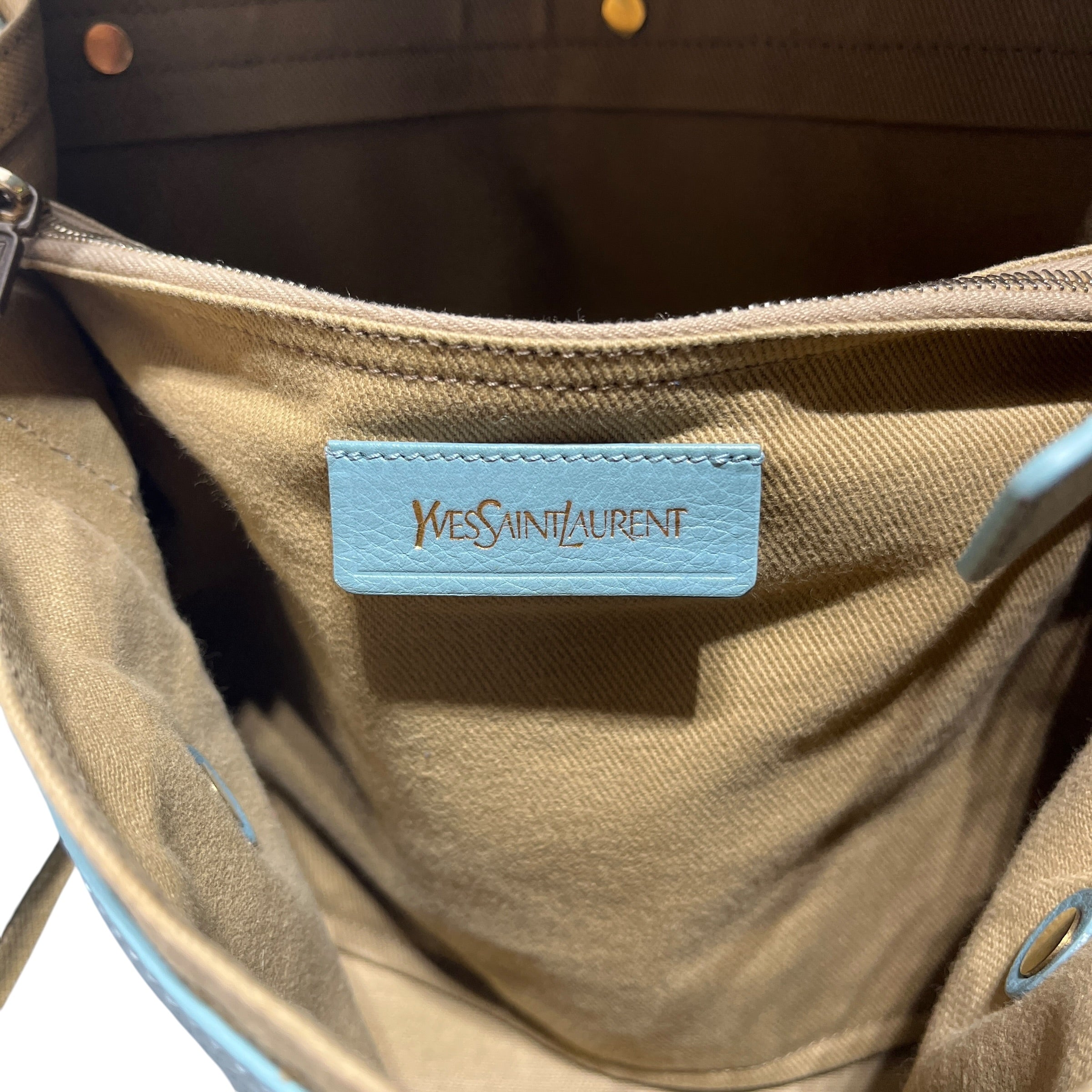 YVES SAINT LAURENT/Hand Bag/Leather/BLU/muse two leather view 5