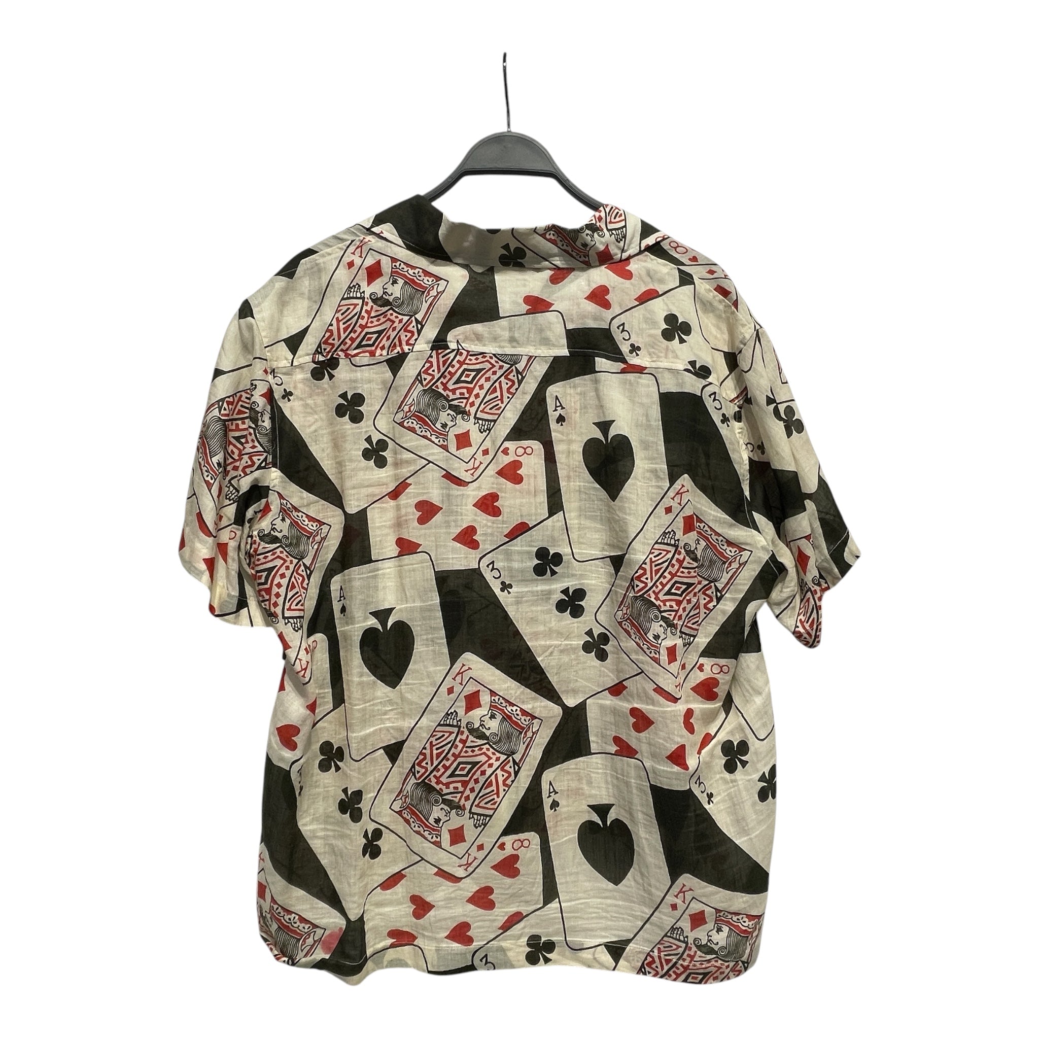 BODE/Polo Shirt/L/Rayon/WHT/All Over Print/SPADES view 2