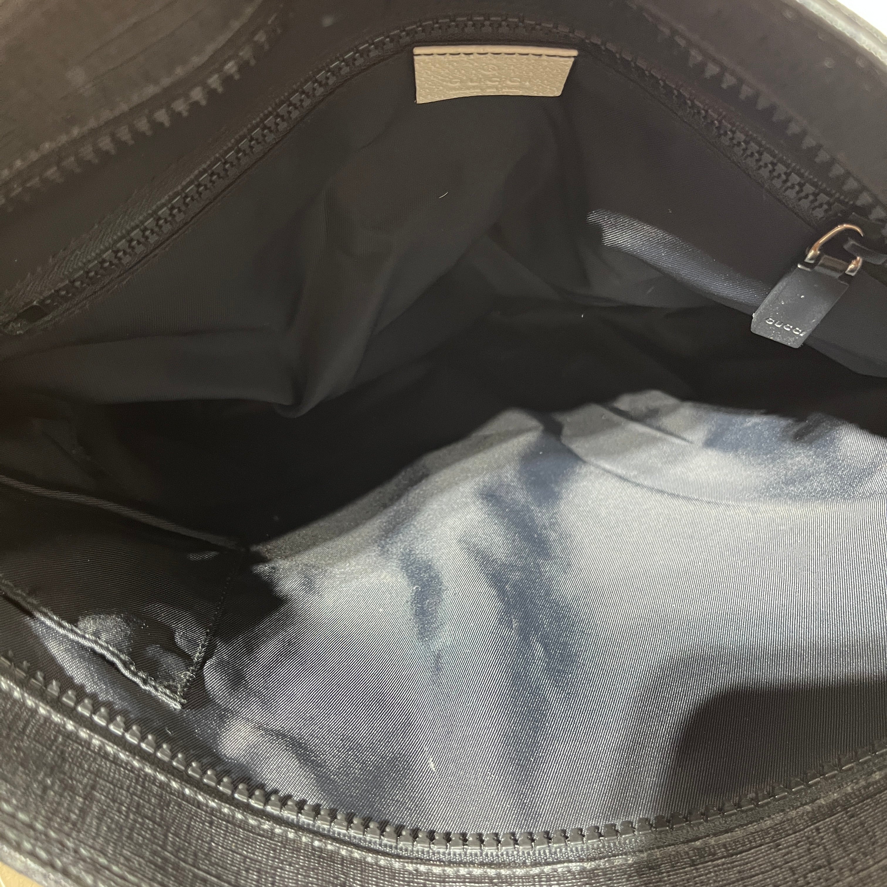 GUCCI/Cross Body Bag/Leather/BLK/WHITE LOGO view 4