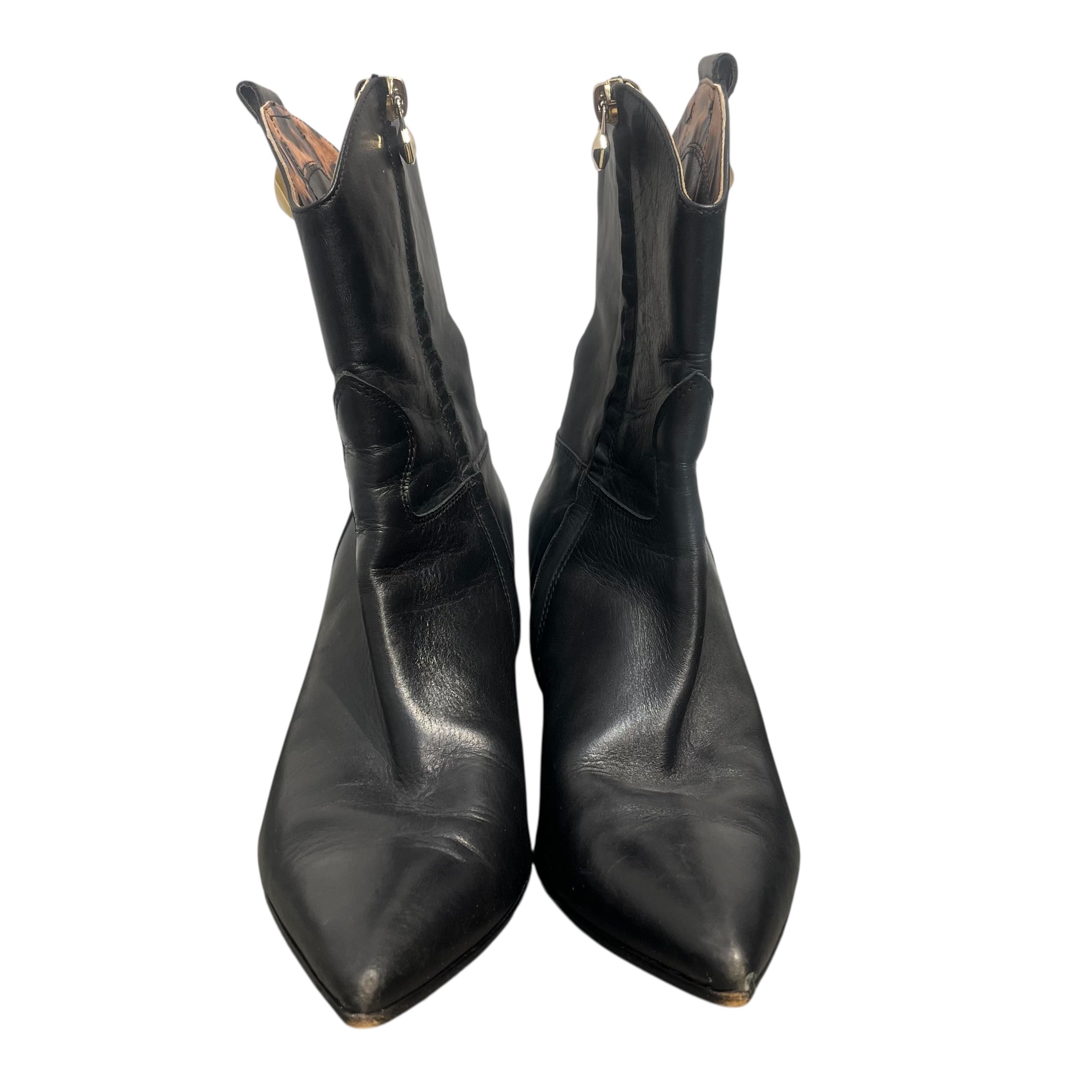 PHILIPP PLEIN/Western Boots/EU 37/Leather/BLK/Gold Heel Logo view 2