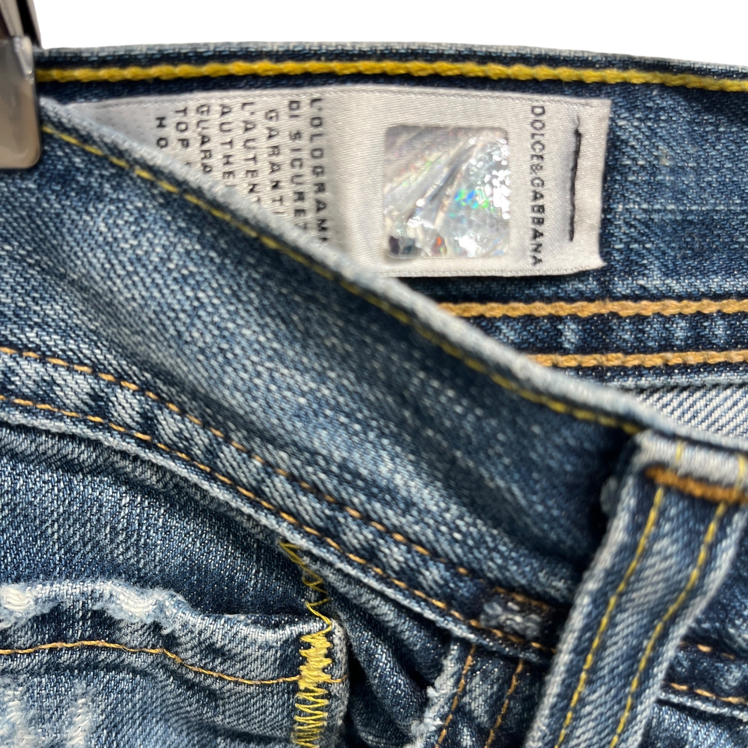 DOLCE&GABBANA/Bootcut Pants/32/Denim/IDG/copper plate back pocket view 4