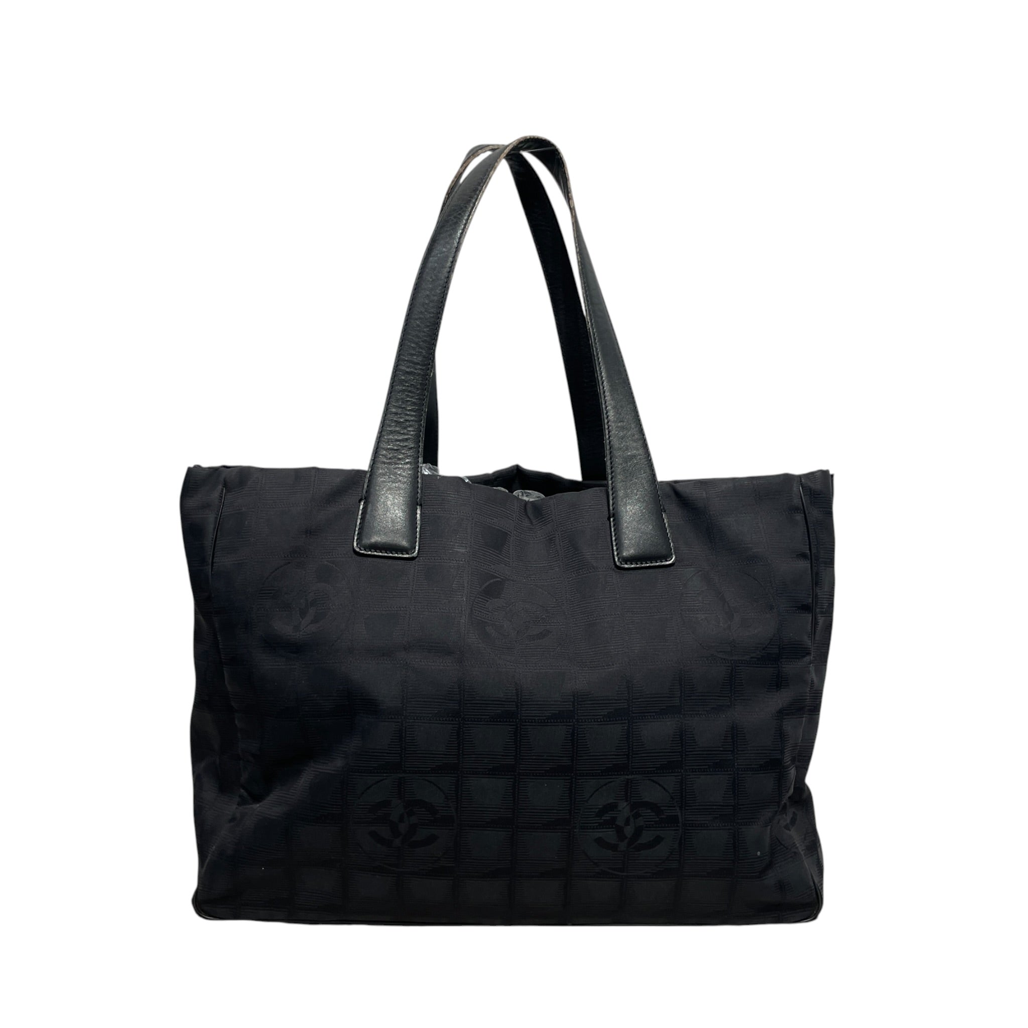 CHANEL/Hand Bag/Monogram/Nylon/BLK/nylon tote view 2