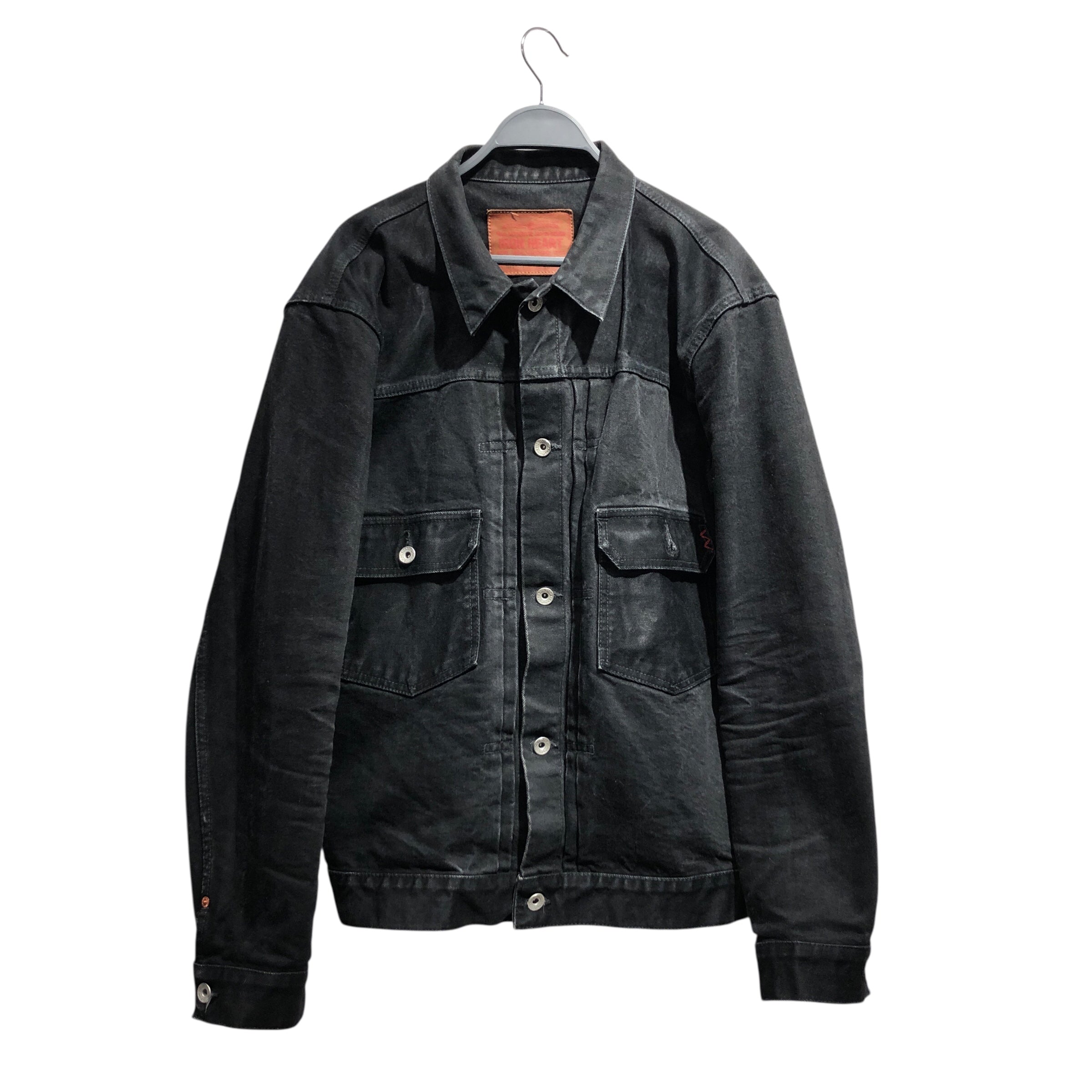 IRON HEART/Denim Jkt/L/Denim/BLK/ view 1