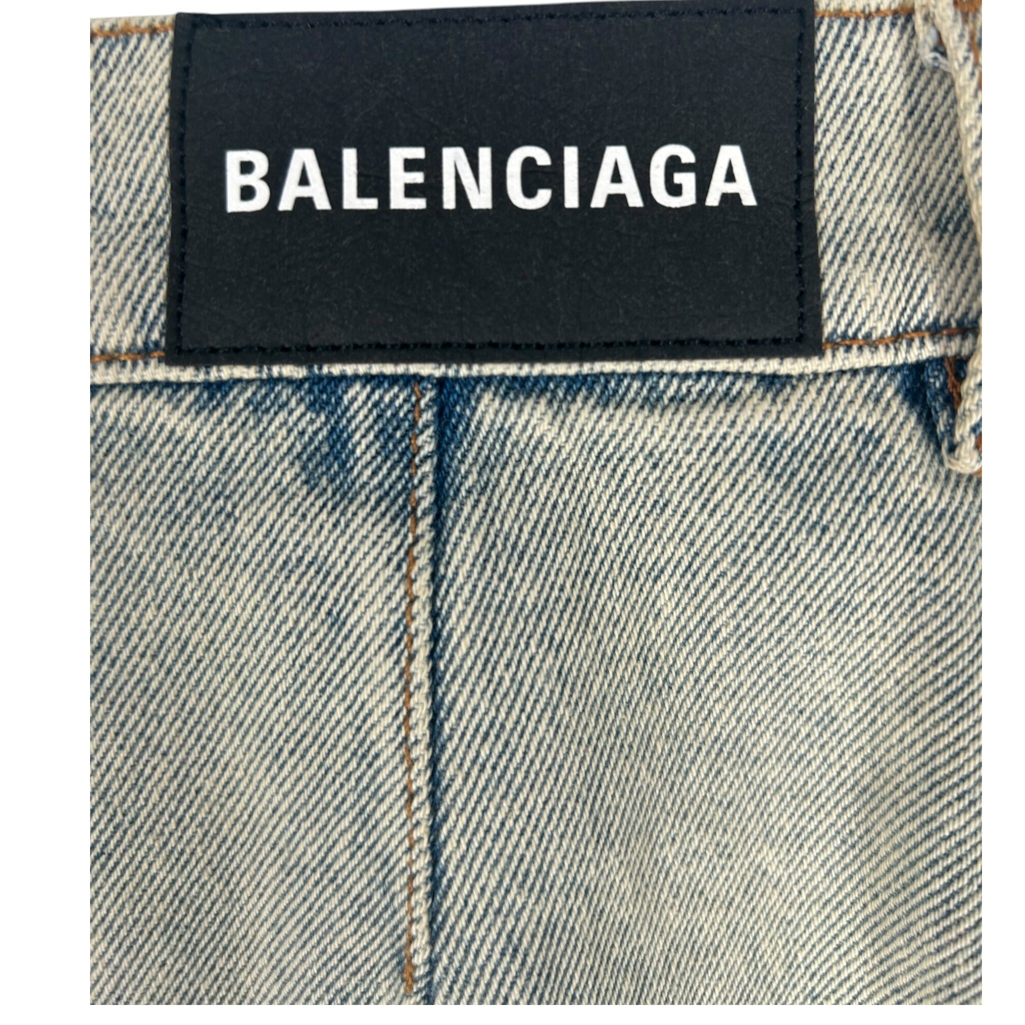 BALENCIAGA/Long Skirt/36/Denim/BLU/LIGHT WASH DENIM SKIRT view 4