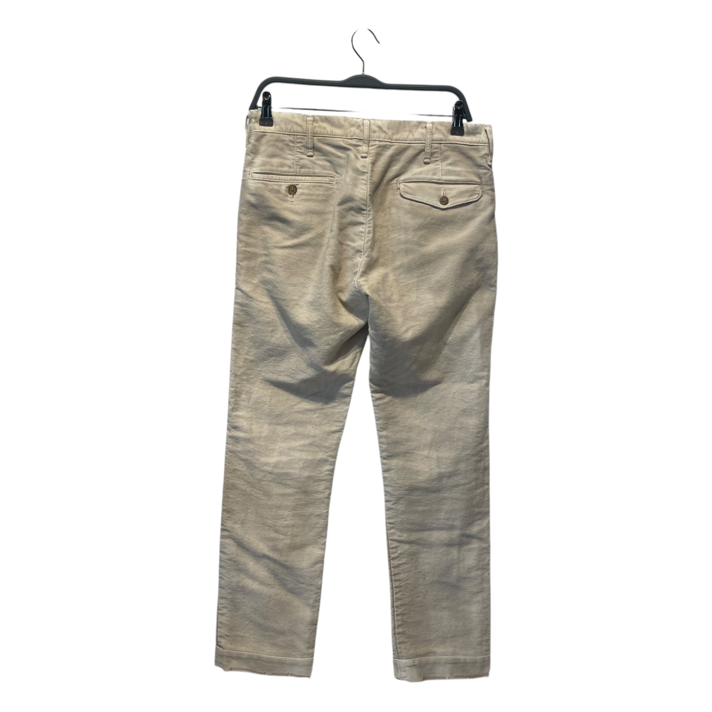 FABRIC BRAND&Co/Straight Pants/29/Cotton/BEG/Distressed/ORANGE STITCHING view 2