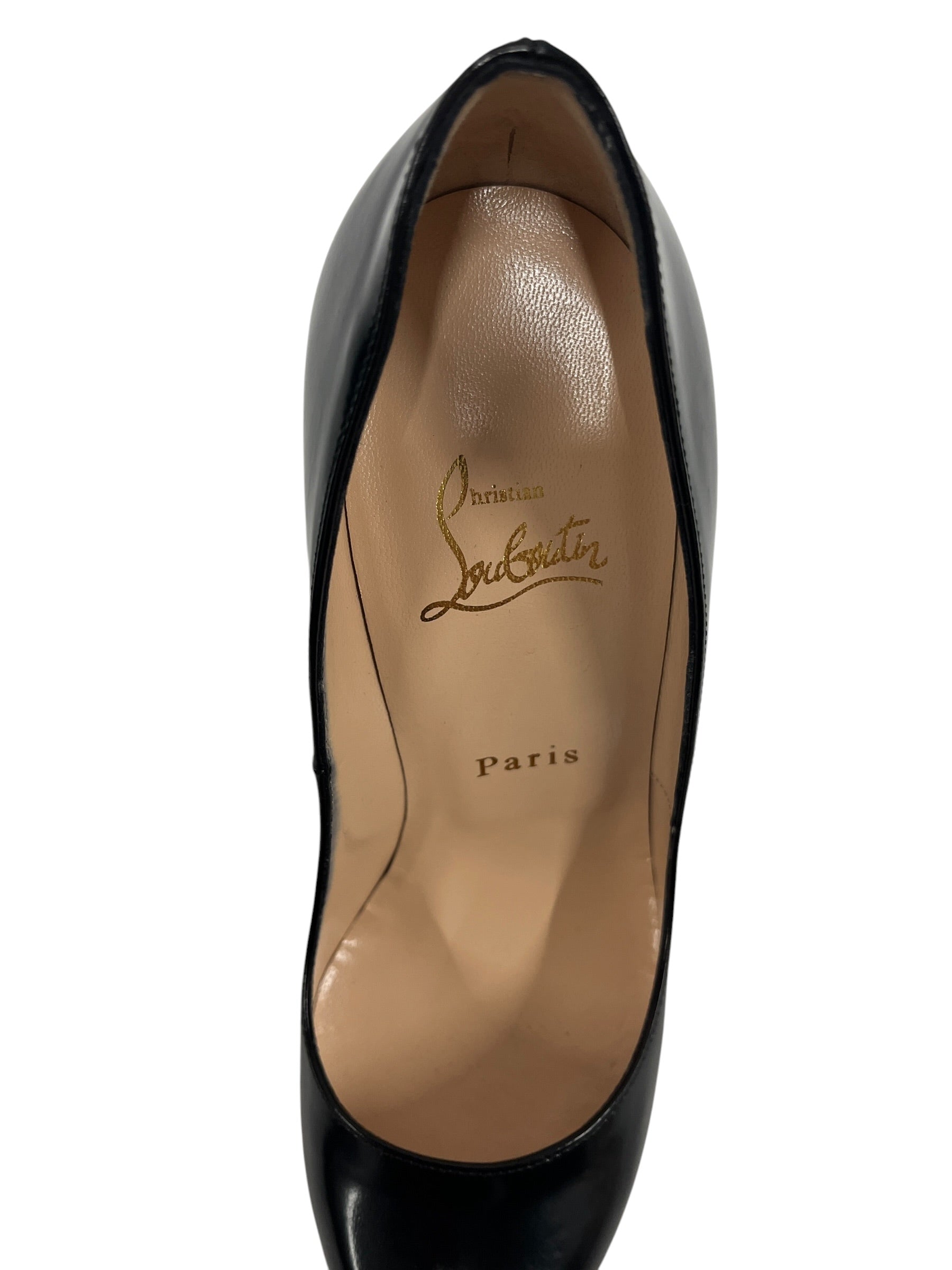 Christian Louboutin/Heels/EU 37.5/Leather/BLK/Kate Heels view 3