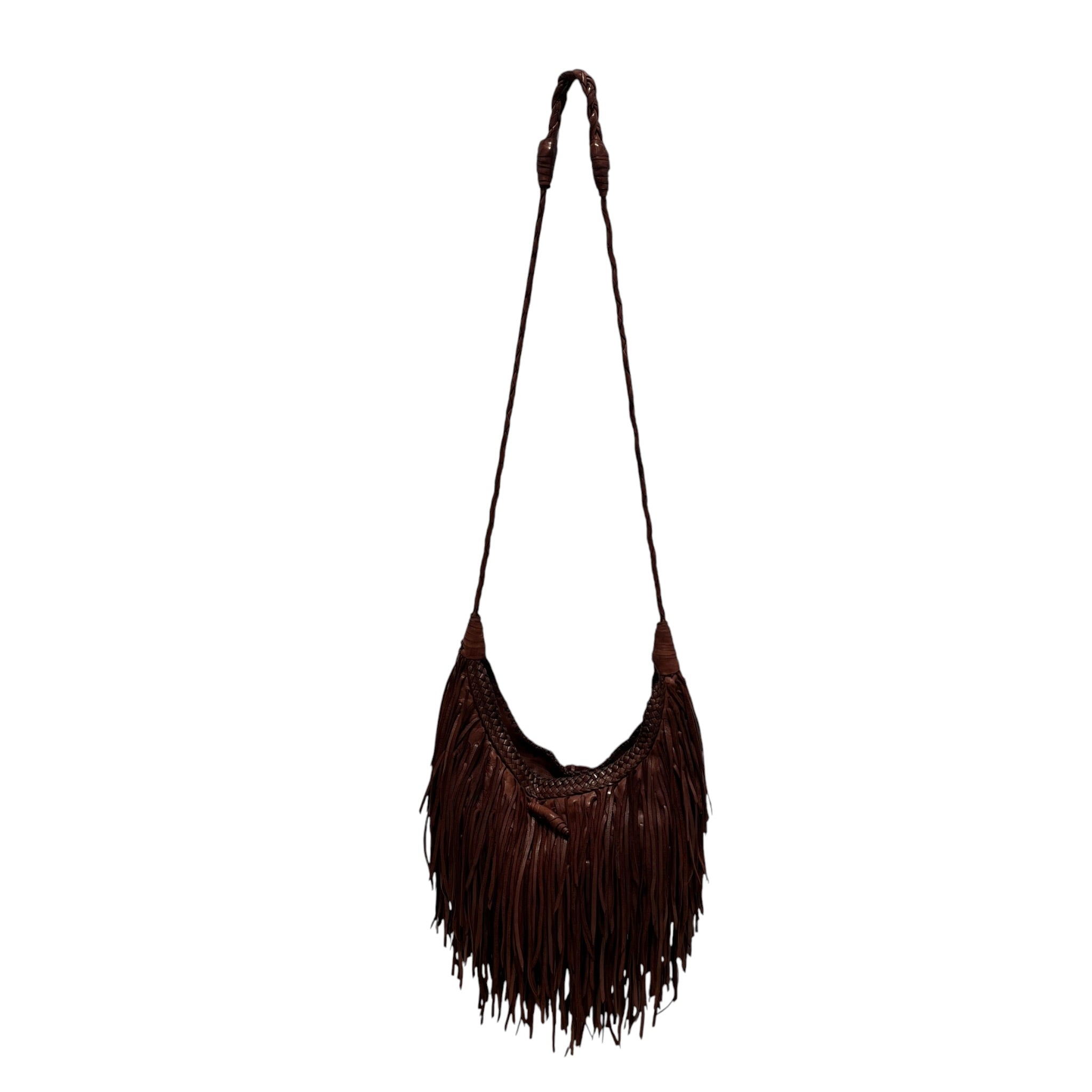 En Shalla/Cross Body Bag/Leather/BRW/fringe bag view 1