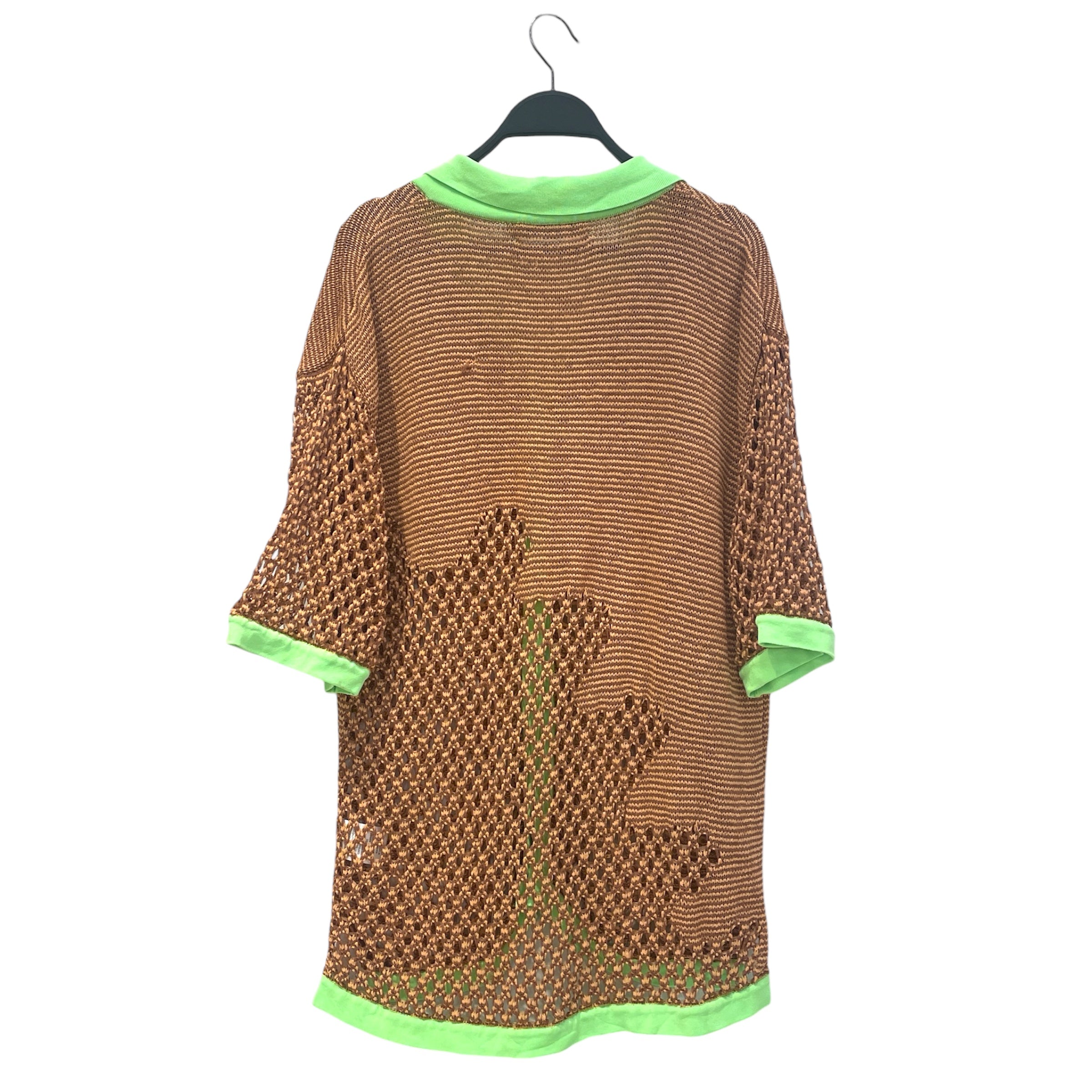 PH5/Blouse/S/Nylon/BEG/neon collar, open knit view 2