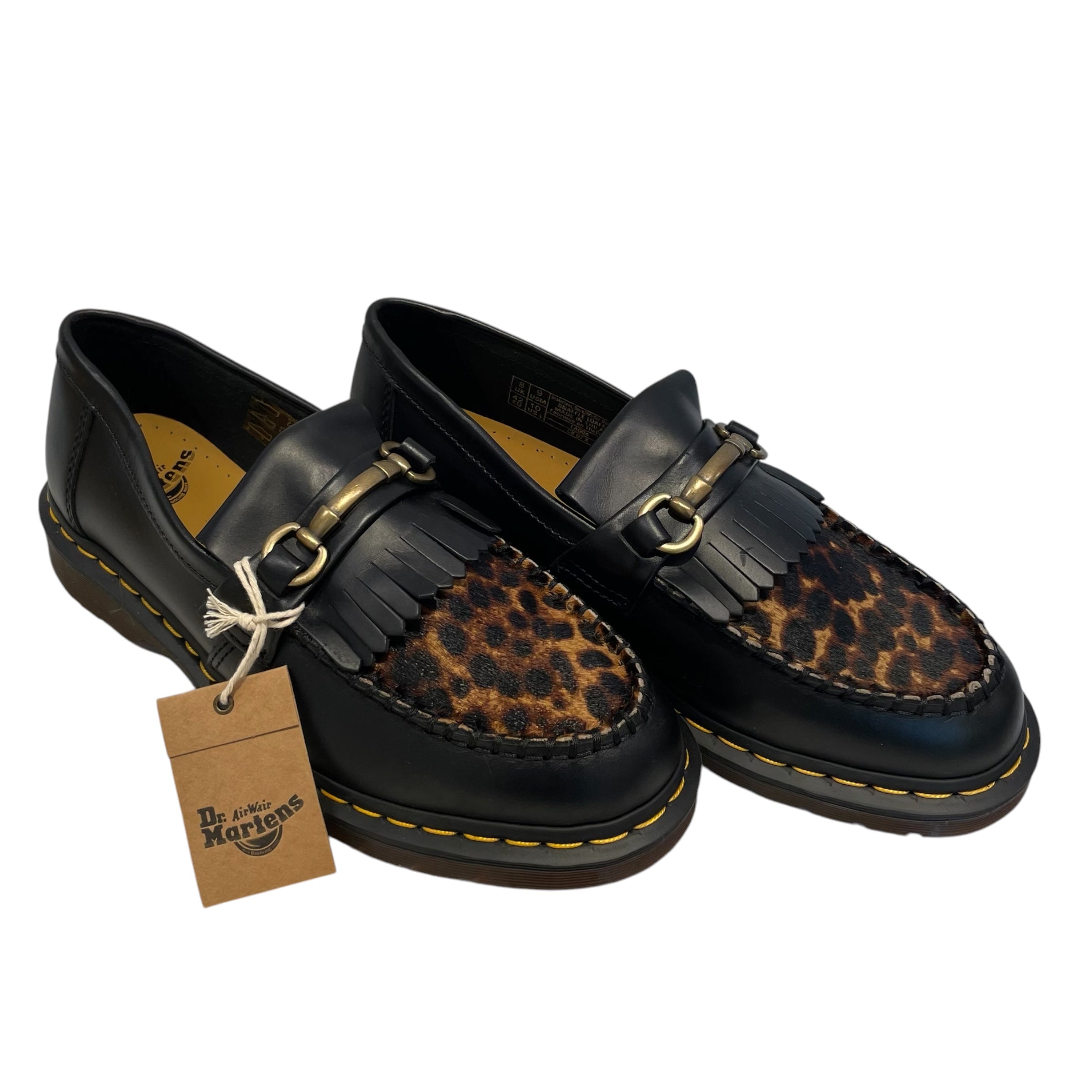 Dr.Martens/Loafers/US 10/Leopard/Leather/BLK/GLD DETAIL/CHEETAH PRINT view 1