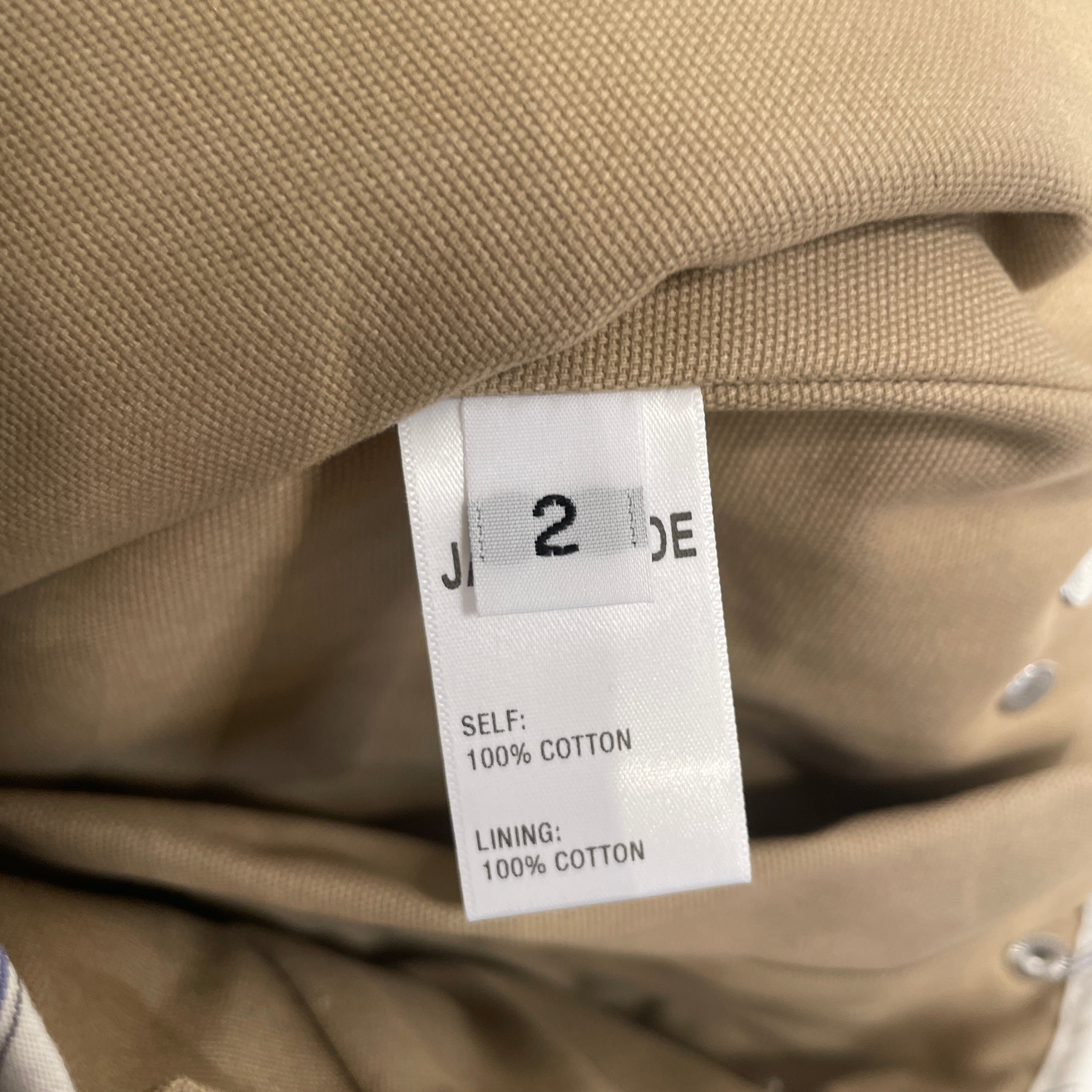JANE/WADE/Skirt/2/Stripe/Cotton/KHK/Mini Length/silver buckle + snap details view 5