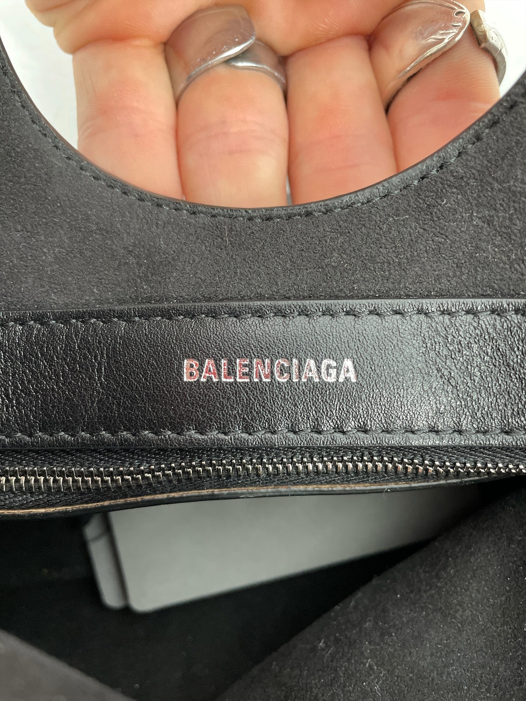BALENCIAGA/Tote Bag/Leather/BLK/MARY KATE TOTE SMALL view 3