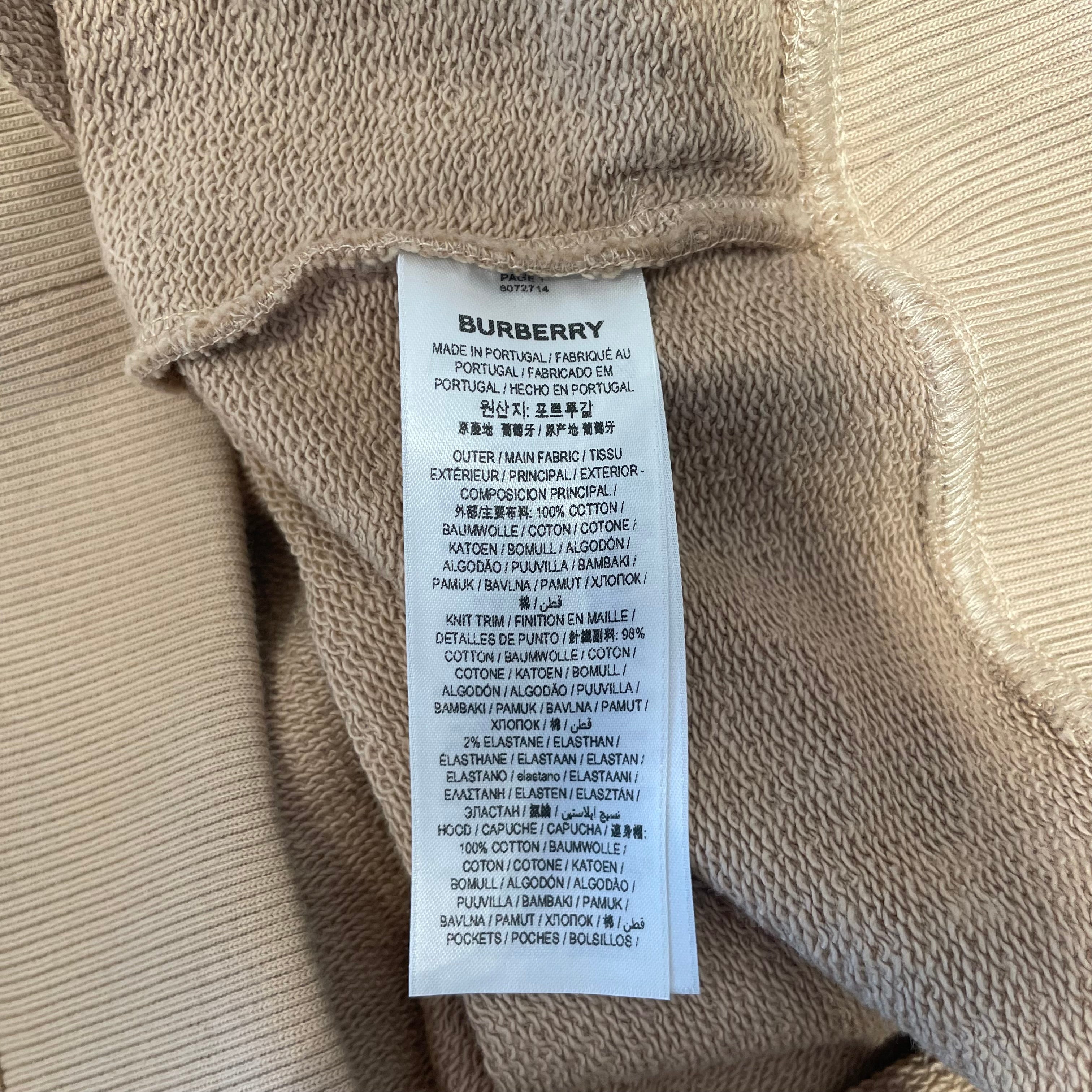 BURBERRY/Hoodie/XL/Cotton/BEG/embroidered equestrian Knight view 4