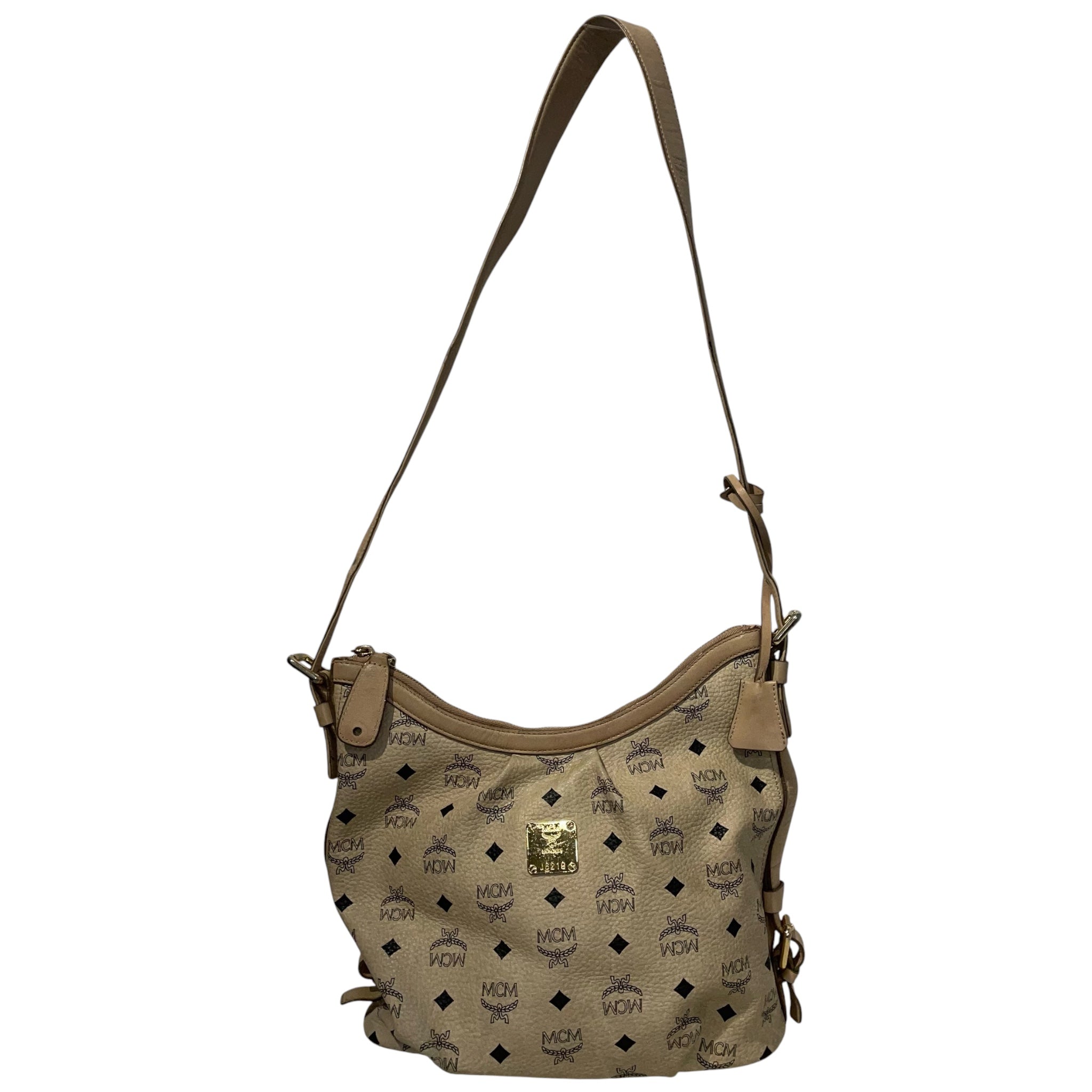 MCM/Boston Bag/Monogram/Leather/BEG/J6219 view 1