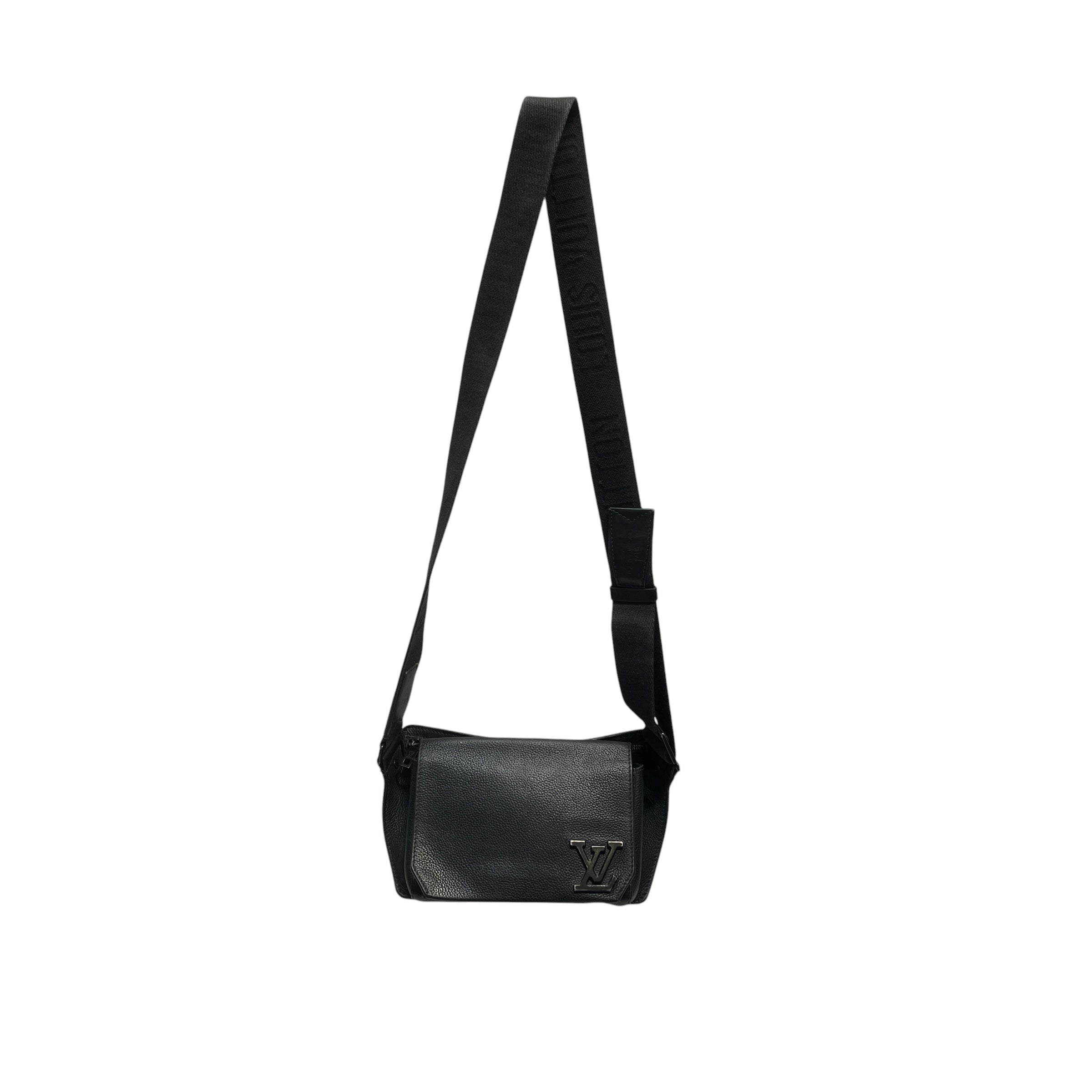 LOUIS VUITTON/Fanny Pack/Leather/BLK/Takeoff sling view 1