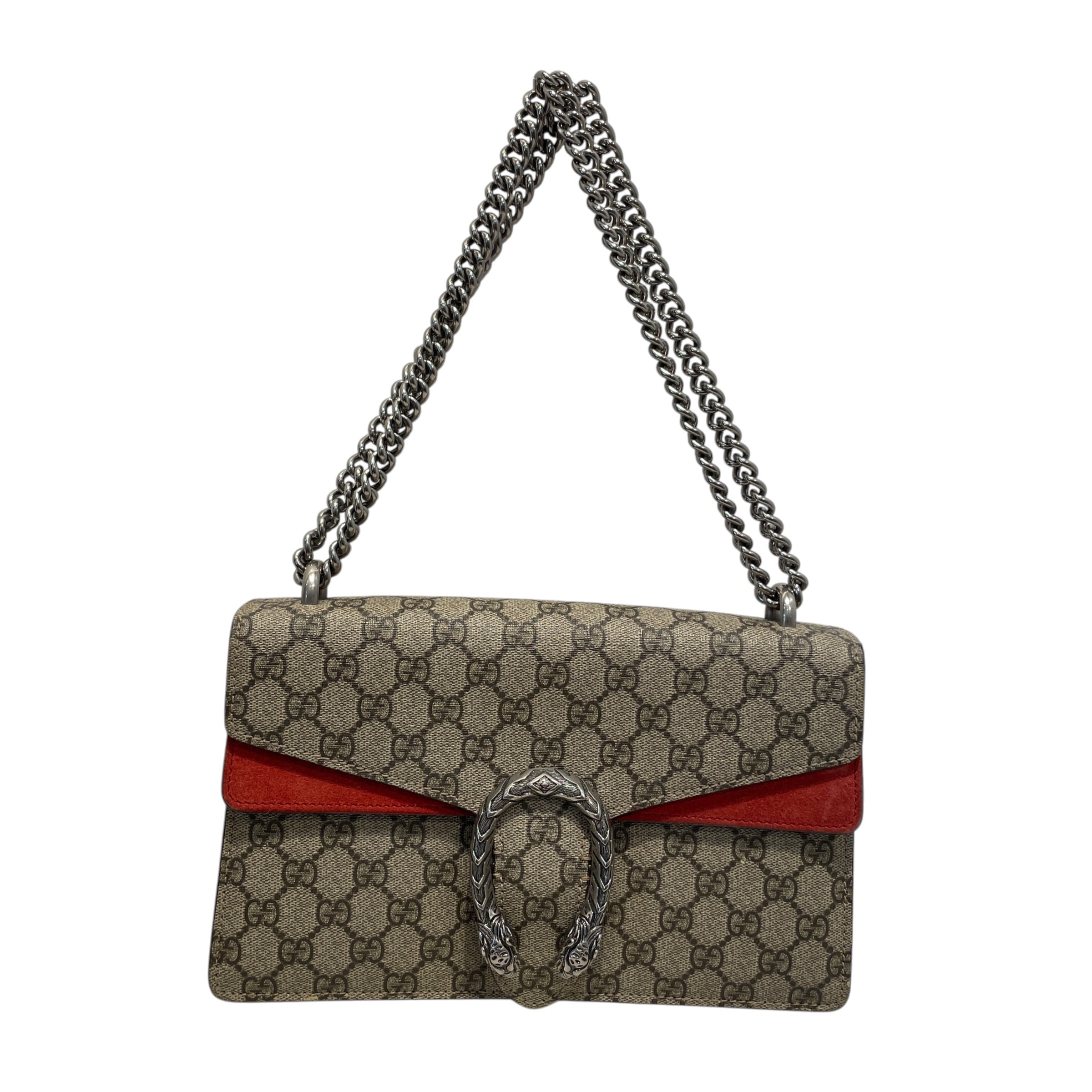 GUCCI/Cross Body Bag/Monogram/Leather/RED/Dionysus ag view 1