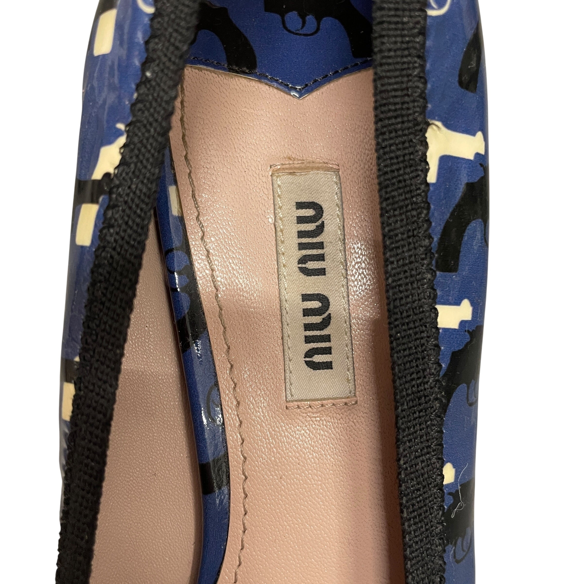 MIU MIU/Heels/EU 39/Leather/BLU/04 PISTOL PRINT HEELS view 3