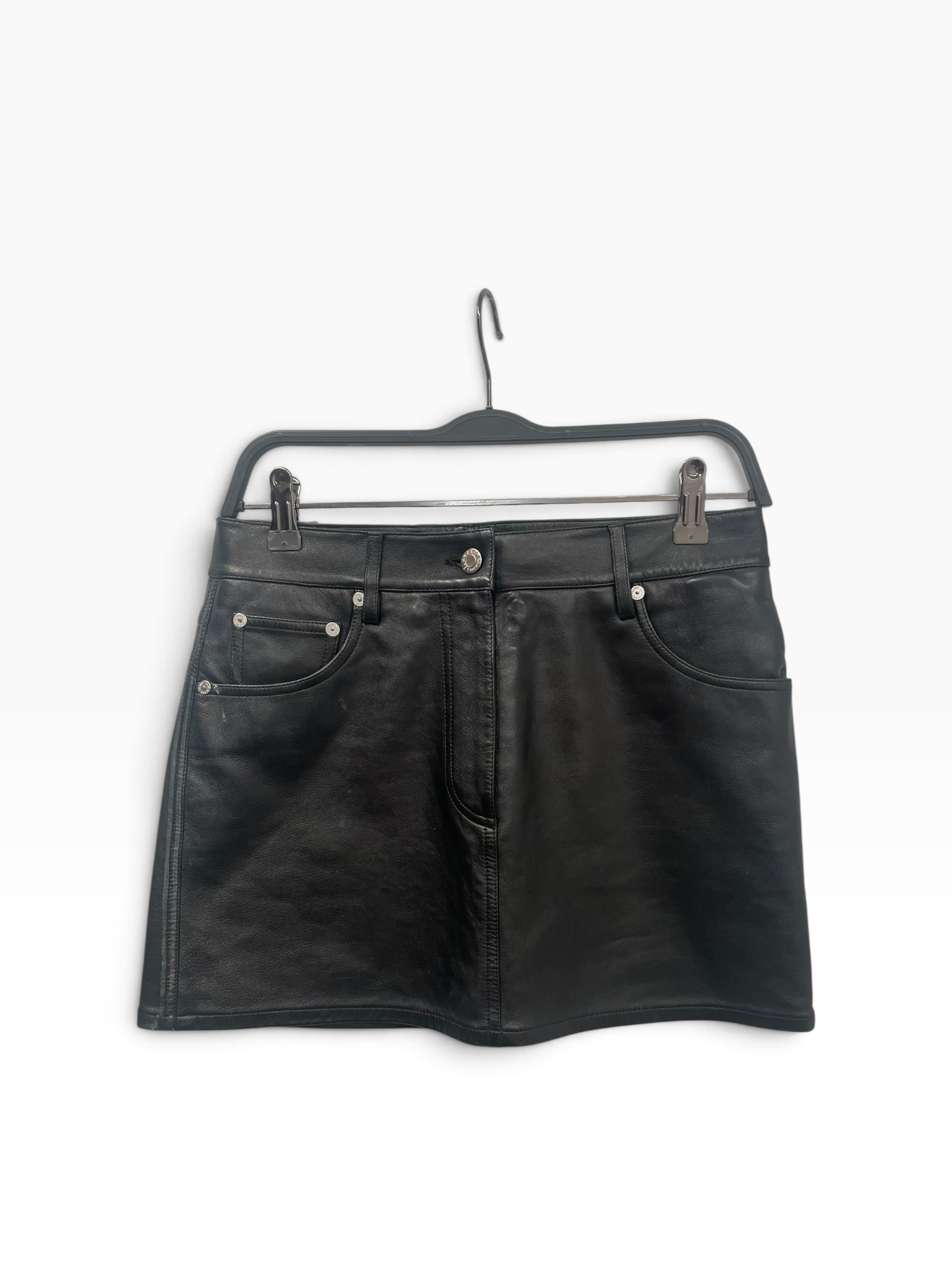 Helmut Lang/Skirt/2/Leather/BLK/ view 1