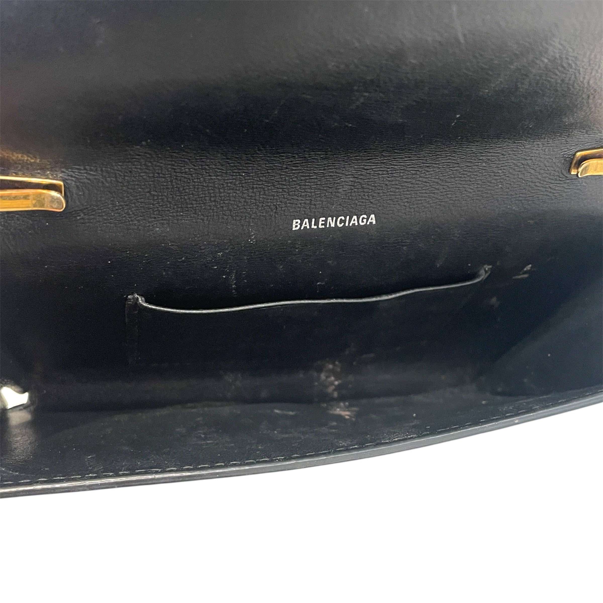 BALENCIAGA/Cross Body Bag/Leather/BLK/ view 3